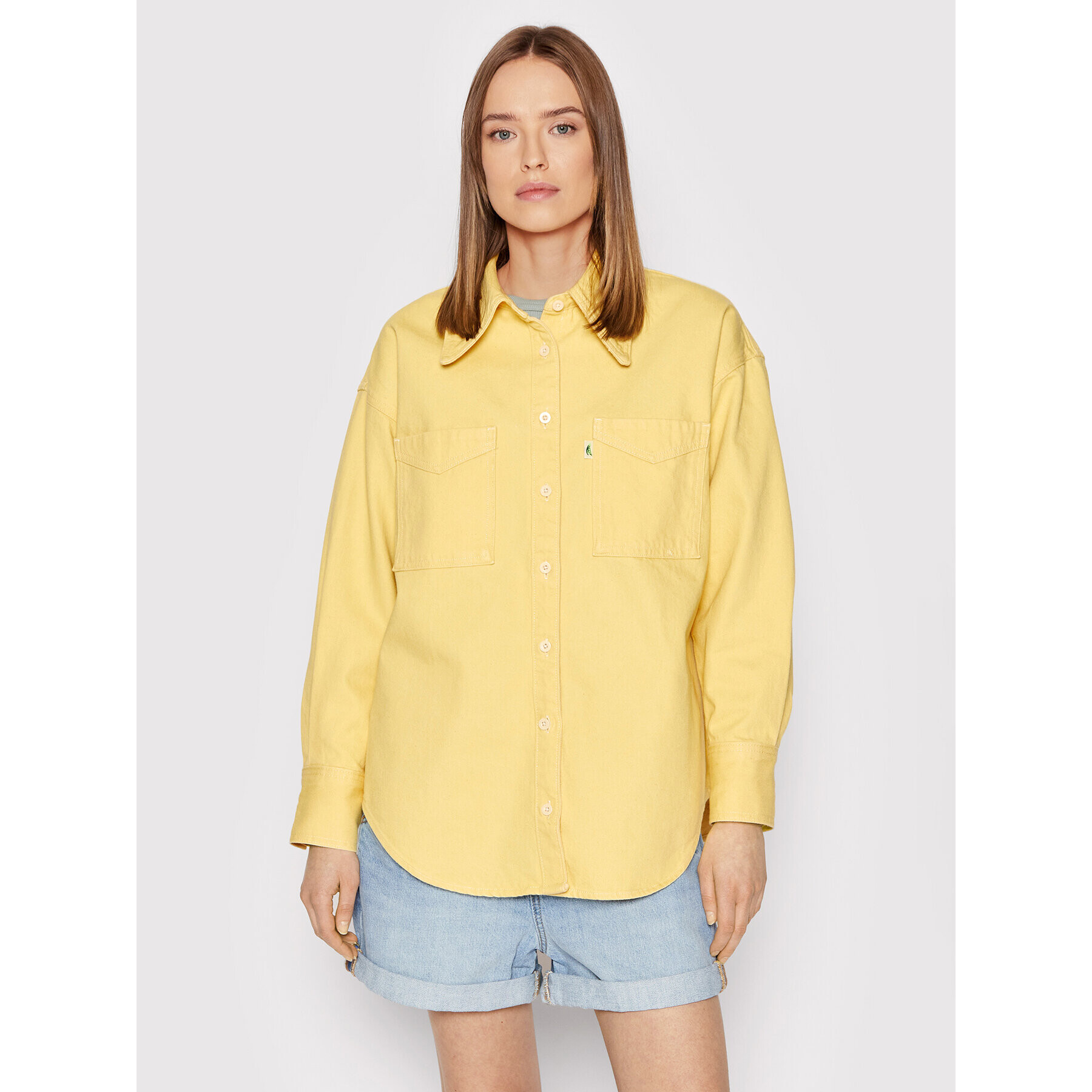 Levi's® дънкова риза FRESH A1776-0004 Жълт Regular Fit - Pepit.bg