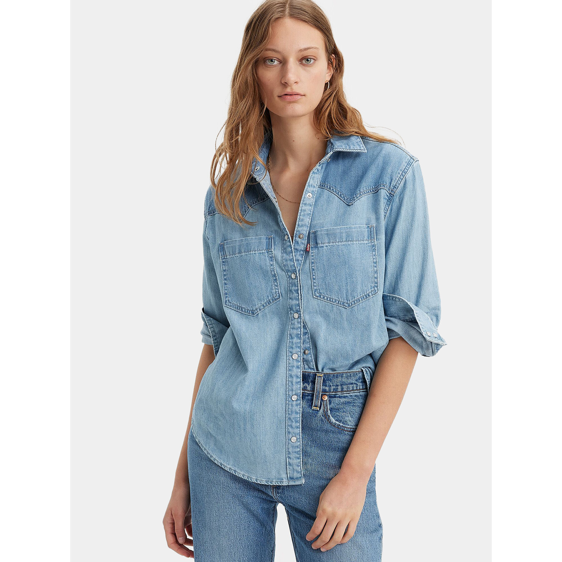 Levi's® дънкова риза Teodora A7244-0003 Син Relaxed Fit - Pepit.bg