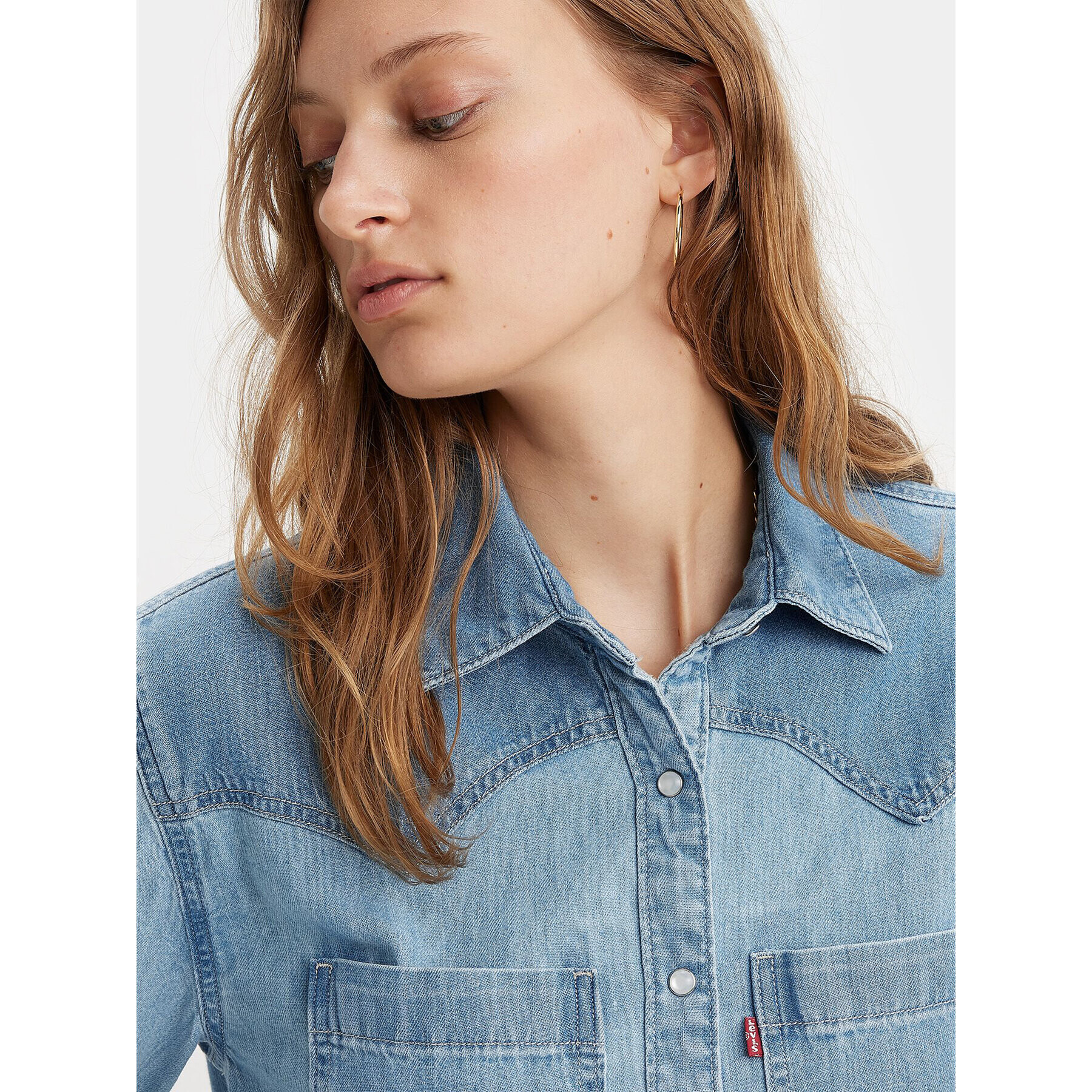 Levi's® дънкова риза Teodora A7244-0003 Син Relaxed Fit - Pepit.bg