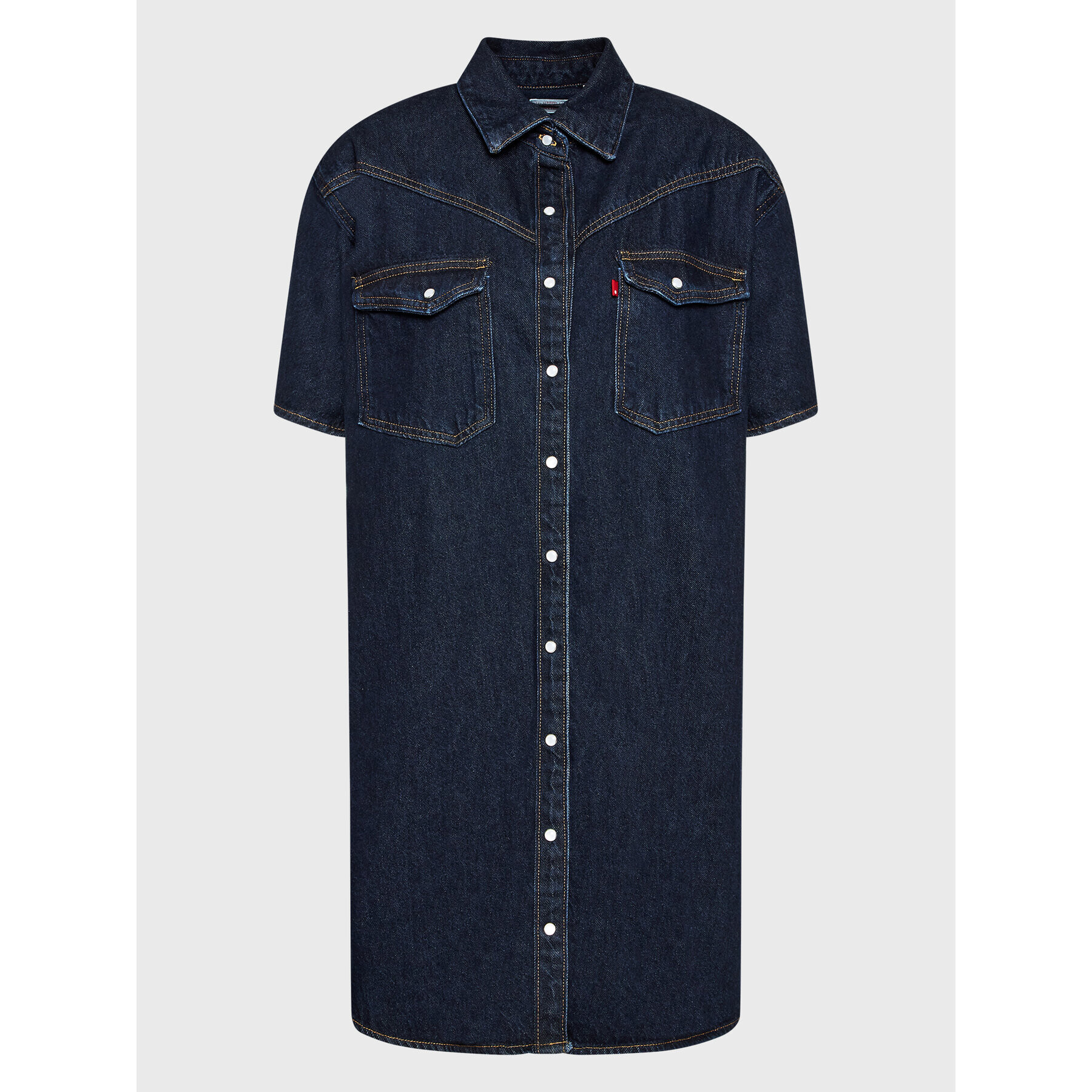 Levi's® Дънкова рокля Elowen Western A3344-0000 Тъмносин Oversize - Pepit.bg