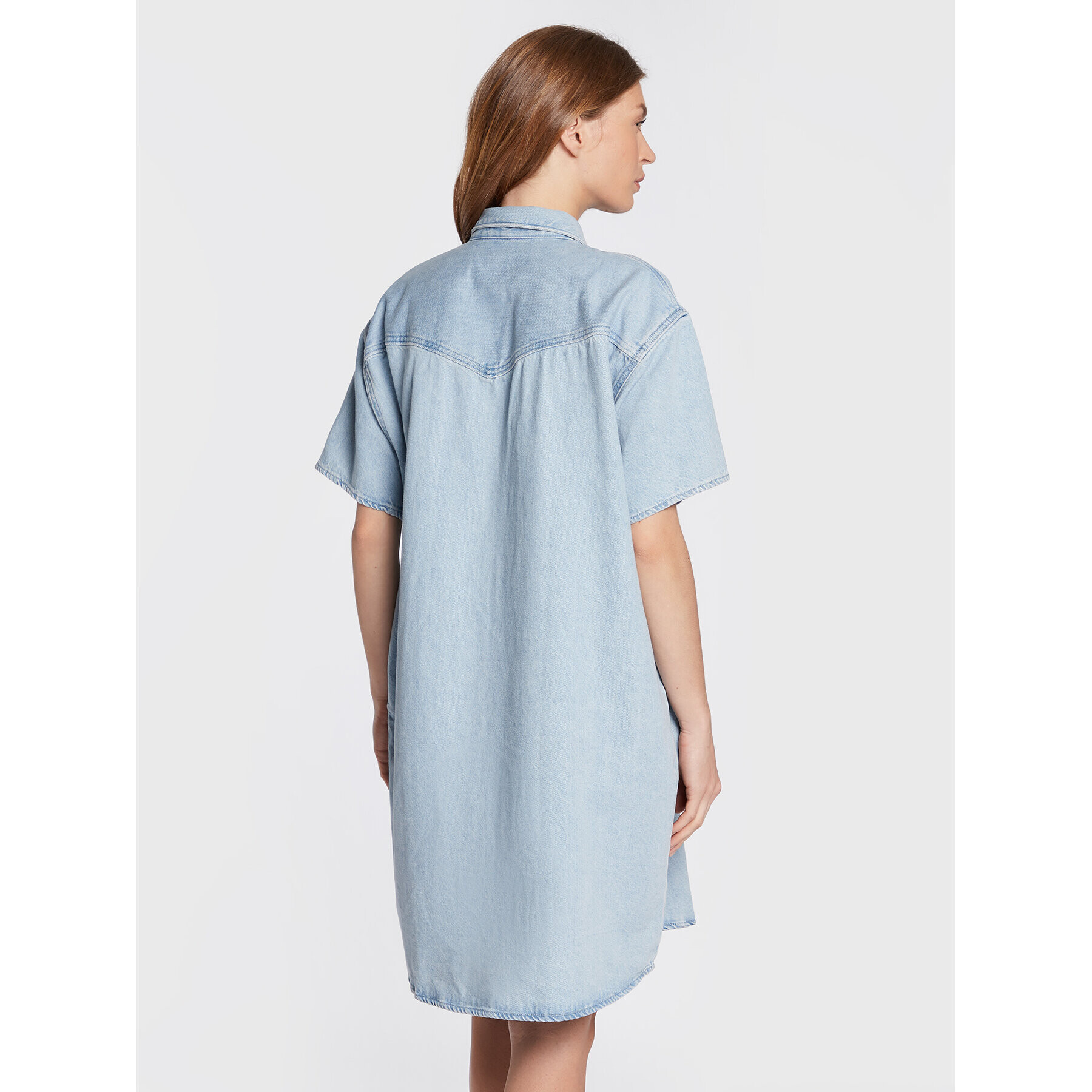 Levi's® Дънкова рокля Elowen Western A3344-0001 Син Oversize - Pepit.bg