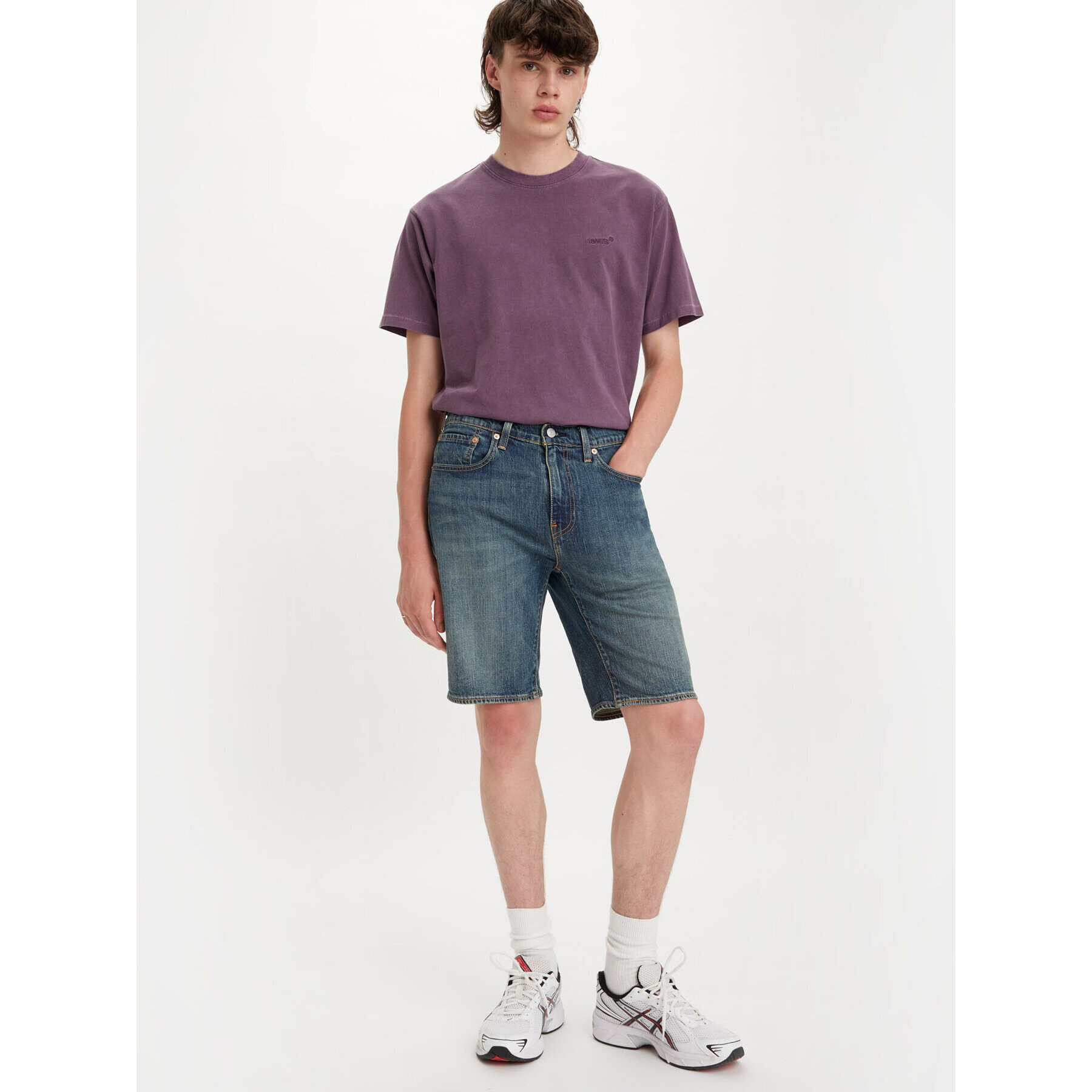 Levi's® Дънкови шорти 398640100 Тъмносин Straight Fit - Pepit.bg