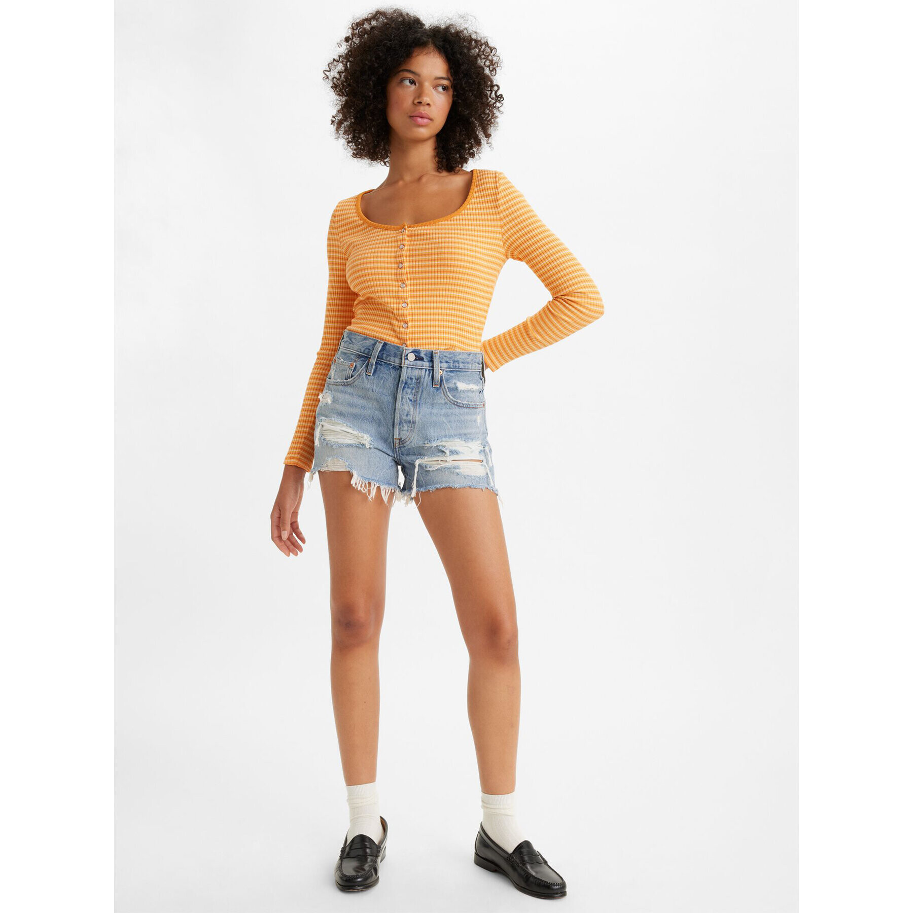 Levi's® Дънкови шорти 501® 563270314 Син Slim Fit - Pepit.bg