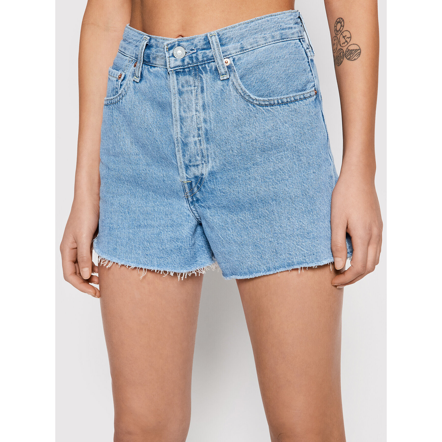 Levi's® Дънкови шорти Ribcage 77879-0076 Син Slim Fit - Pepit.bg