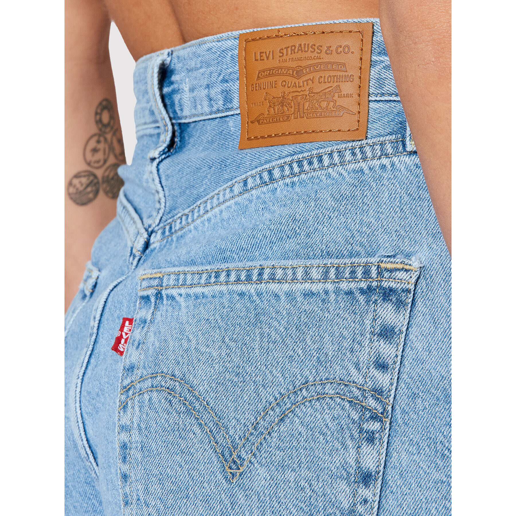Levi's® Дънкови шорти Ribcage 77879-0076 Син Slim Fit - Pepit.bg