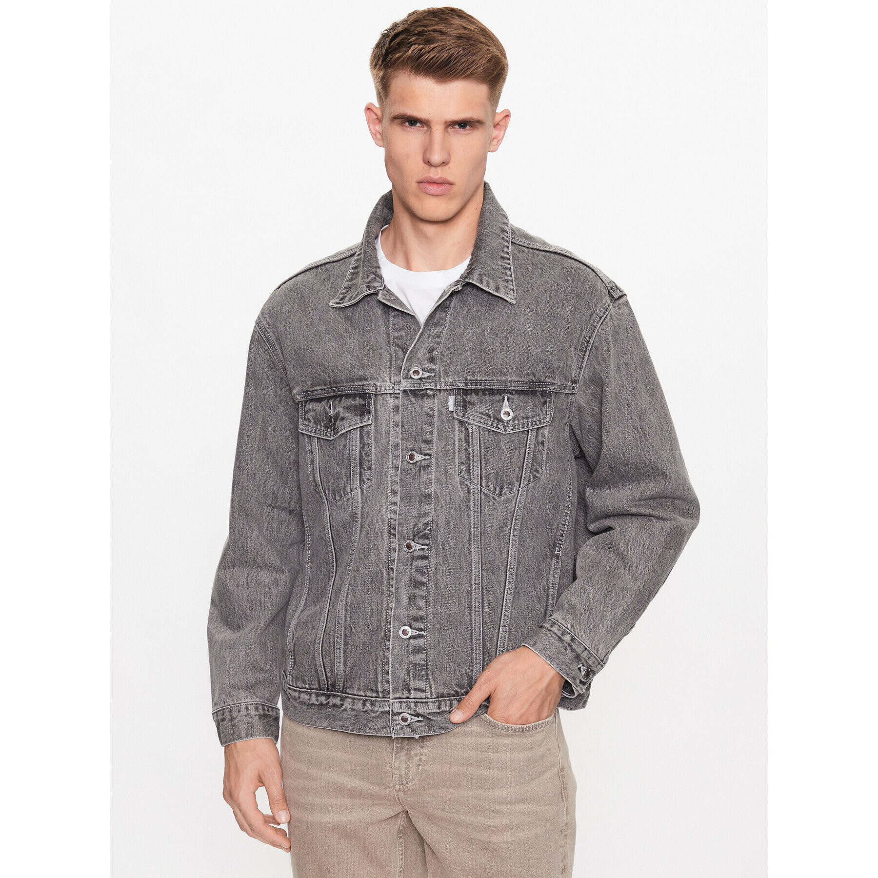 Levi's® Дънково яке Silvertab A3179-0002 Сив Relaxed Fit - Pepit.bg