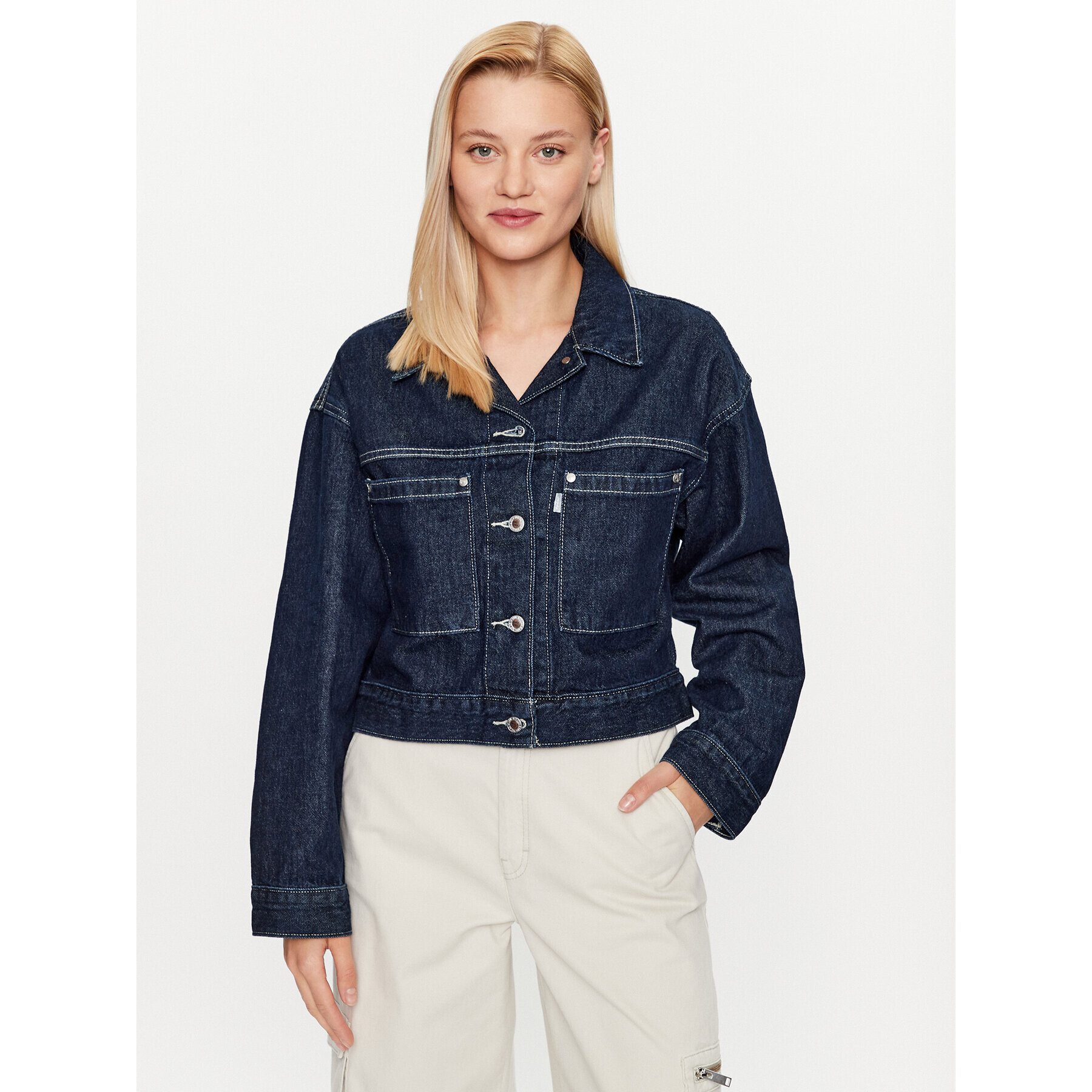 Levi's® Дънково яке Silvertab A6346-0000 Тъмносин Loose Fit - Pepit.bg