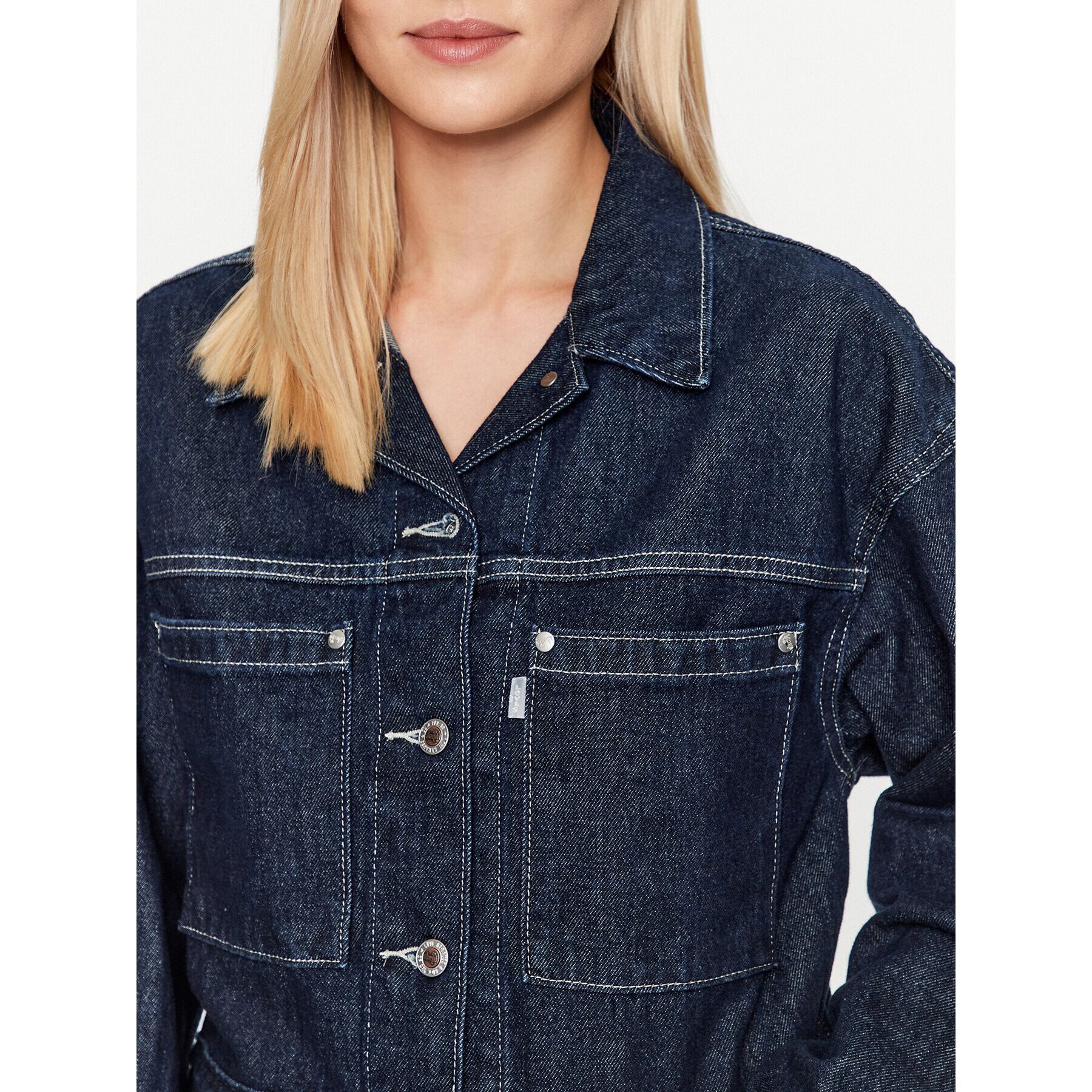 Levi's® Дънково яке Silvertab A6346-0000 Тъмносин Loose Fit - Pepit.bg