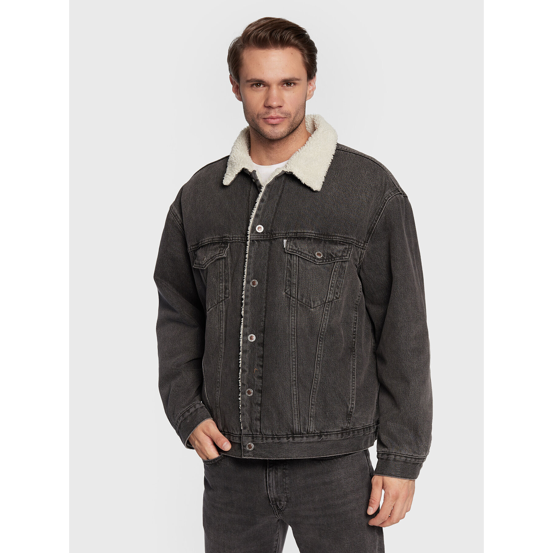 Levi's® Дънково яке Trucker A3180-0001 Сив Relaxed Fit - Pepit.bg