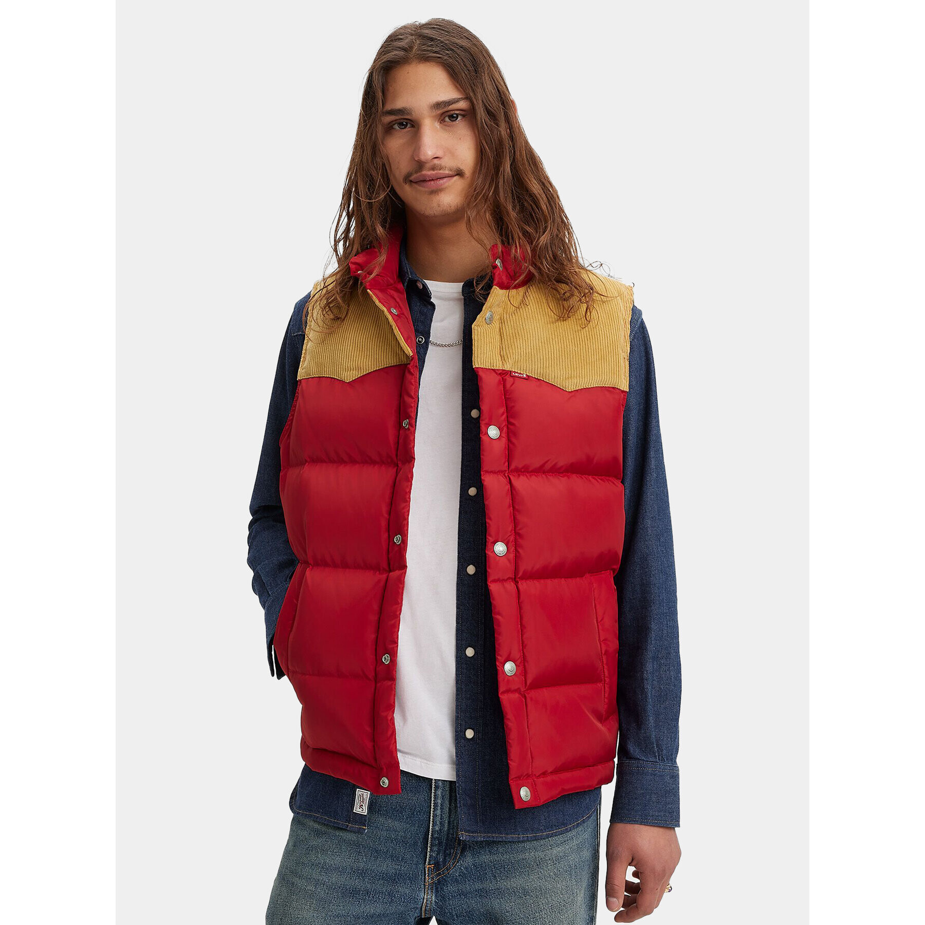 Levi's® Елек Western Super Puffer A5634-0003 Червен Regular Fit - Pepit.bg