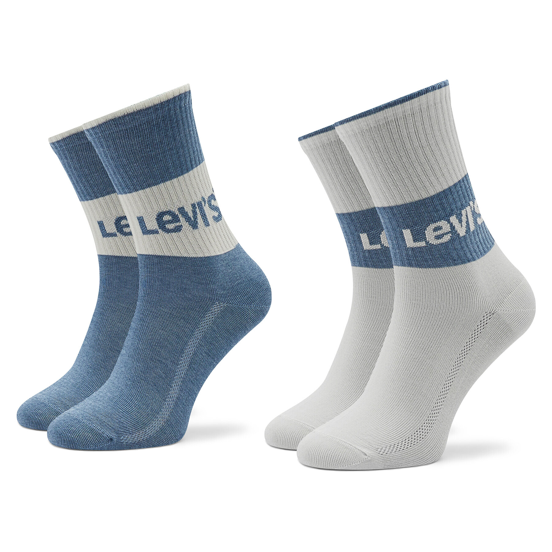 Levi's® Комплект 2 чифта дълги чорапи мъжки 701218215 Син - Pepit.bg