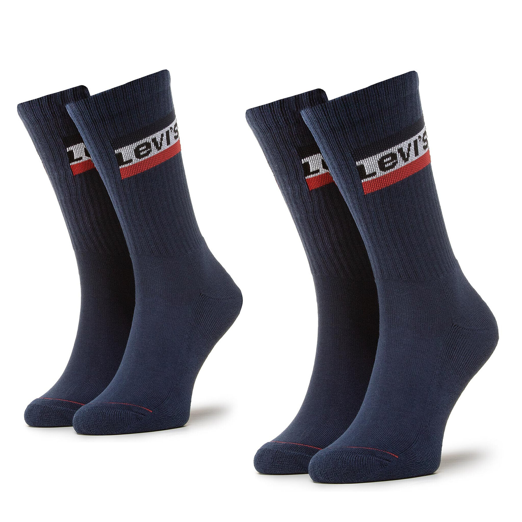 Levi's® Комплект 2 чифта дълги чорапи мъжки 902012-001 Тъмносин - Pepit.bg