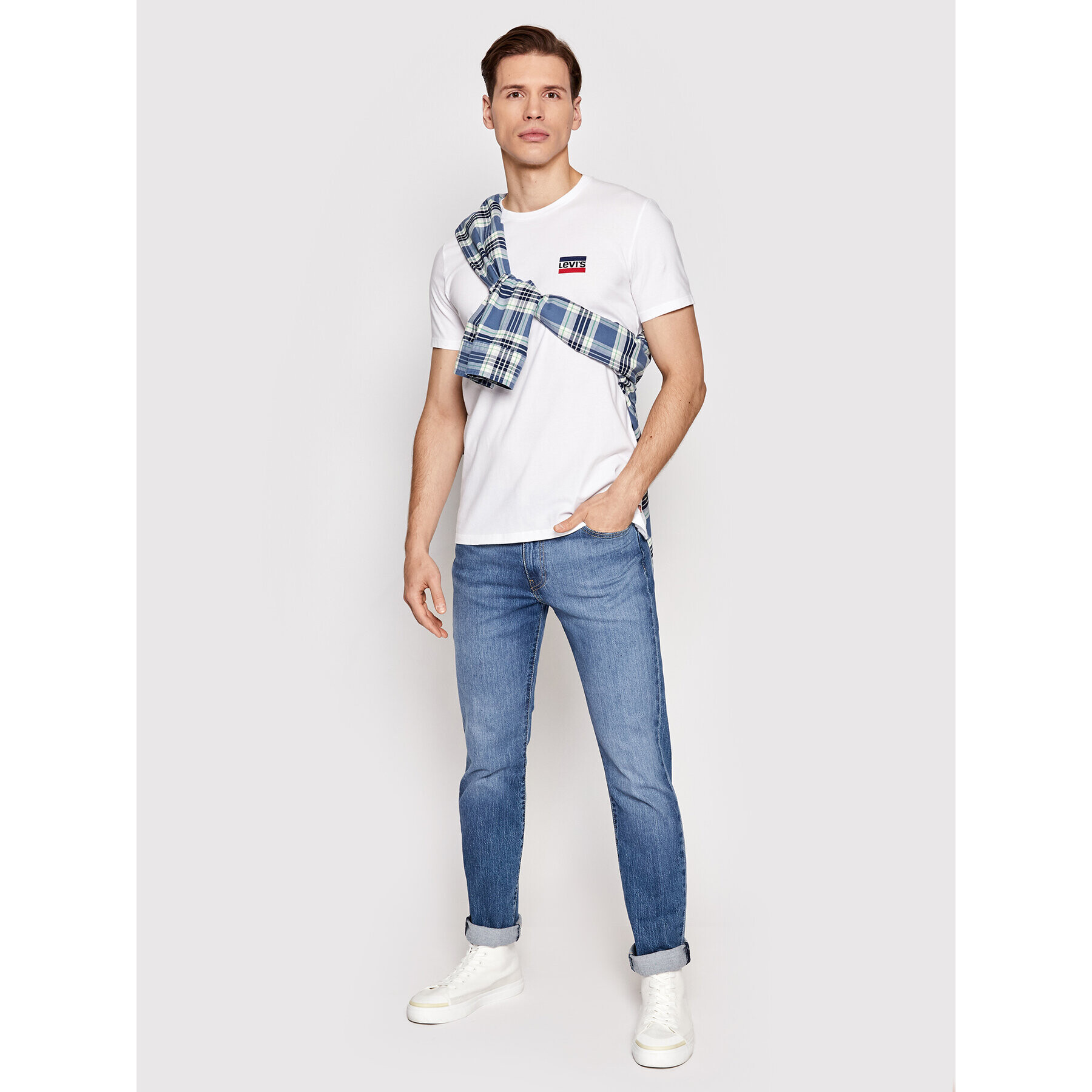 Levi's® Комплект 2 тишъртки 79681-0014 Бял Slim Fit - Pepit.bg