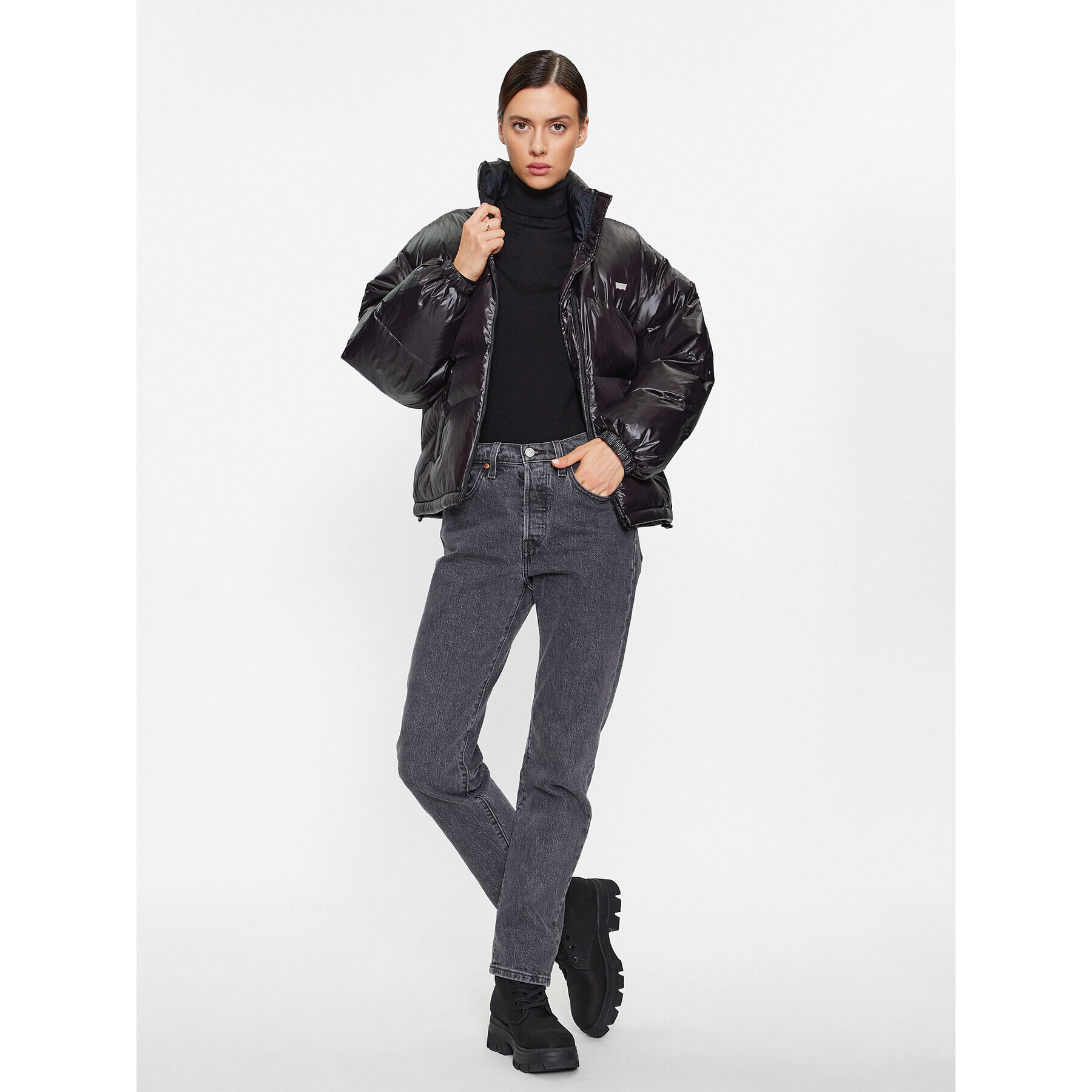 Levi's® Пухено яке Retro A5895-0000 Черен Regular Fit - Pepit.bg