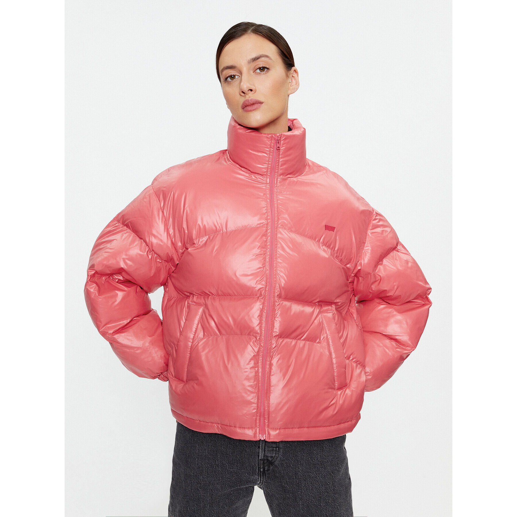 Levi's® Пухено яке Retro A5895-0002 Розов Regular Fit - Pepit.bg