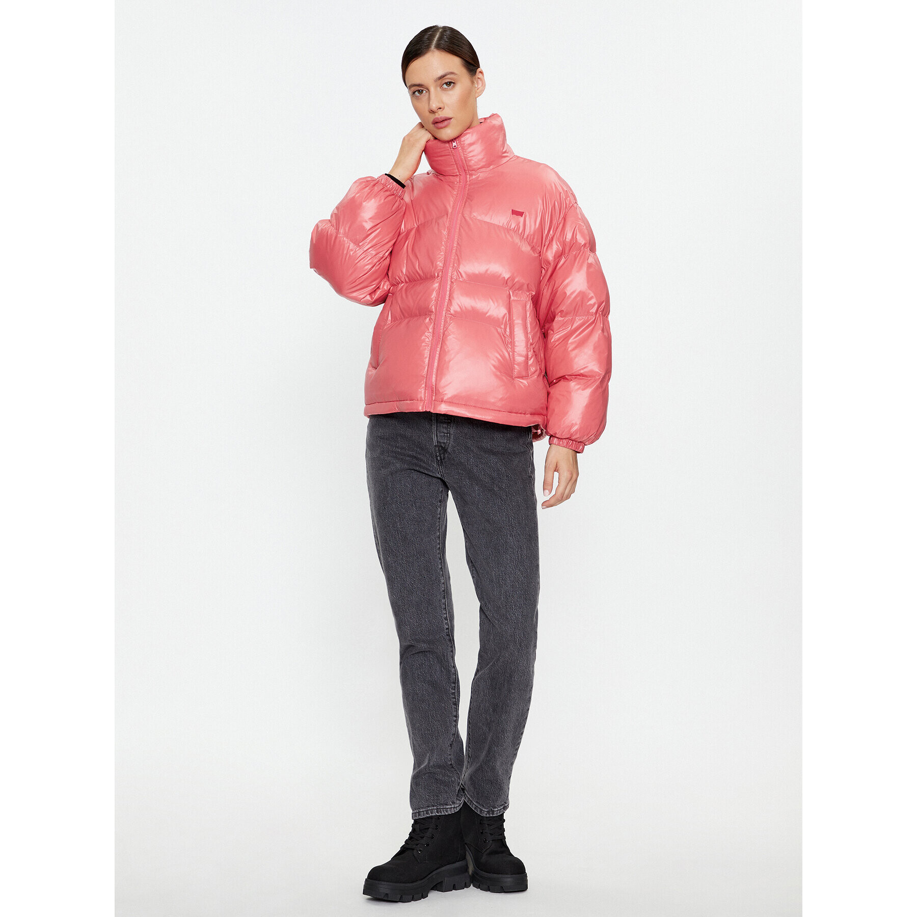 Levi's® Пухено яке Retro A5895-0002 Розов Regular Fit - Pepit.bg