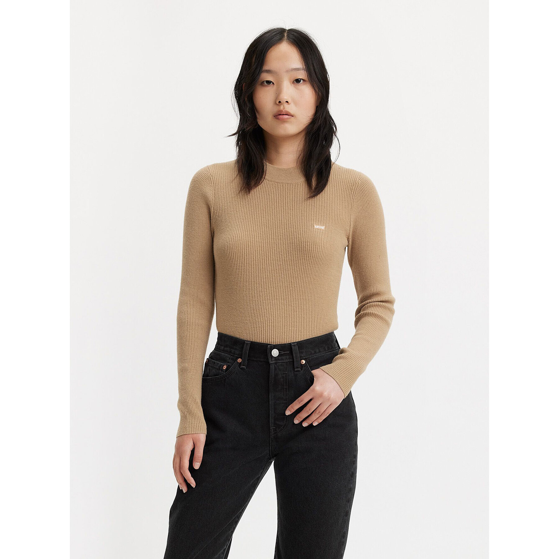 Levi's® Пуловер A0719-0017 Бежов Slim Fit - Pepit.bg