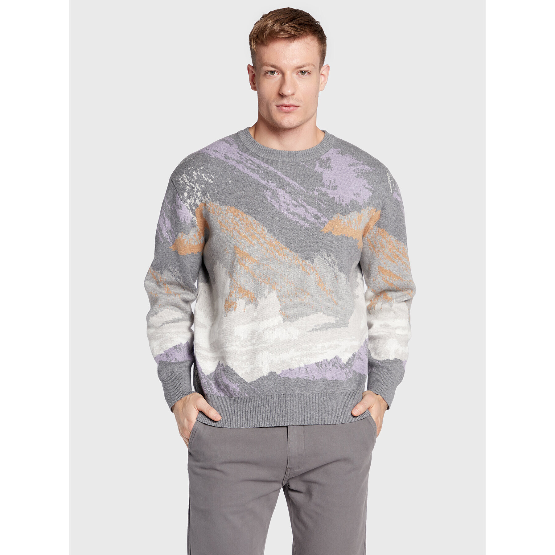 Levi's® Пуловер Stay Loose A0731-0004 Сив Oversize - Pepit.bg