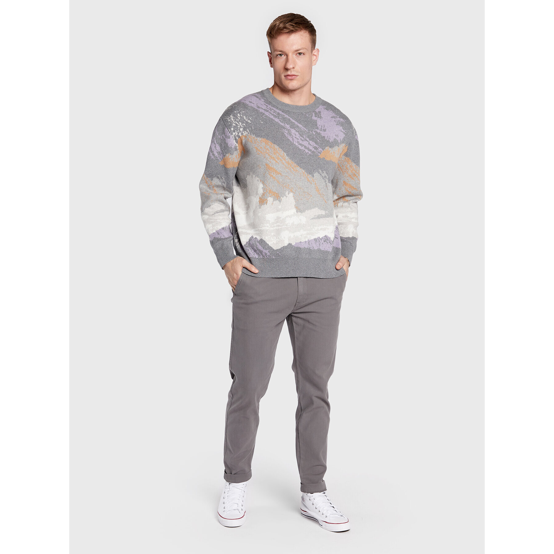 Levi's® Пуловер Stay Loose A0731-0004 Сив Oversize - Pepit.bg