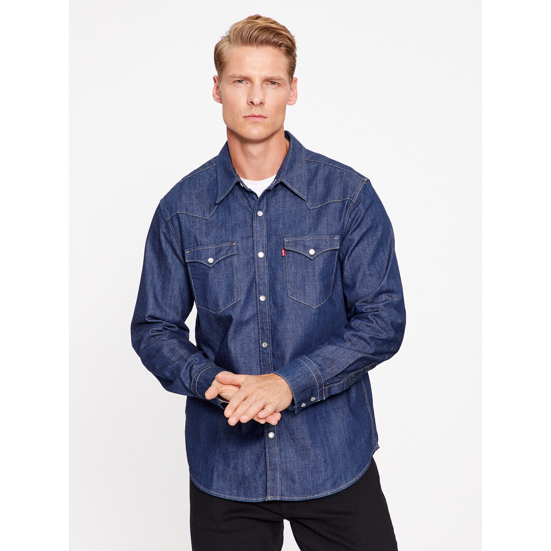 Levi's® Риза Barstow Western Standard 85744-0000 Тъмносин Standard Fit - Pepit.bg