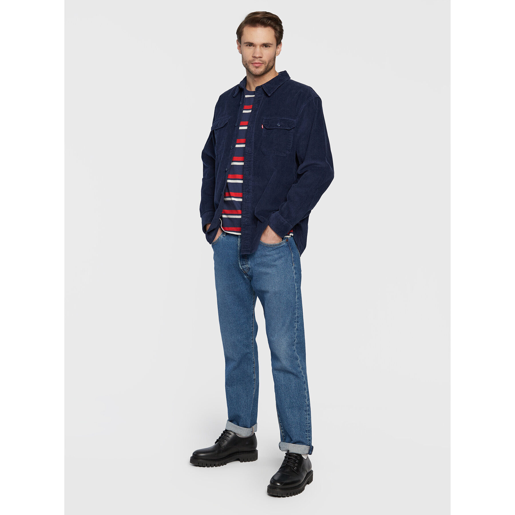 Levi's® Риза Classic Worker 19587-0226 Тъмносин Relaxed Fit - Pepit.bg