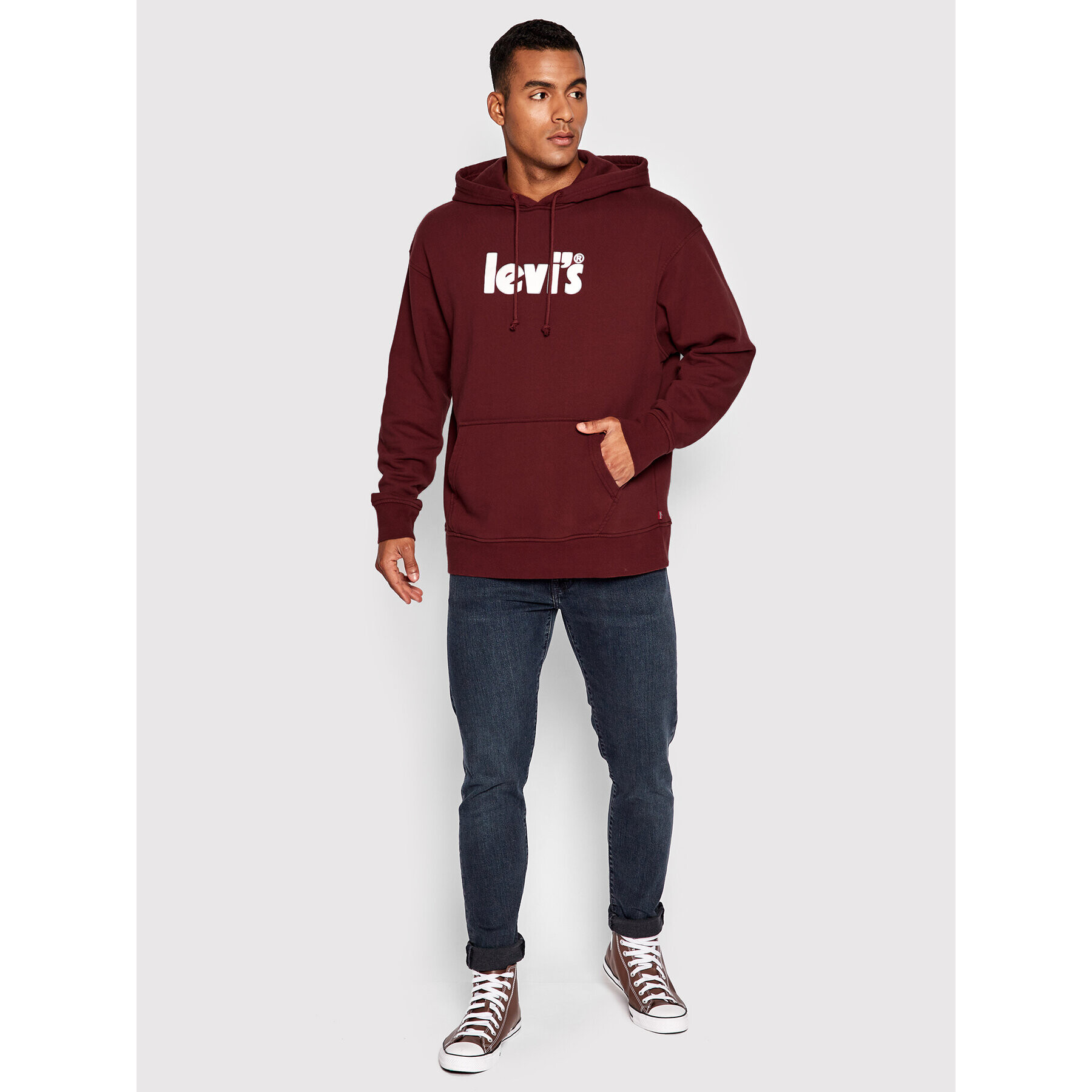 Levi's® Суитшърт Graphic 38479-0110 Бордо Relaxed Fit - Pepit.bg
