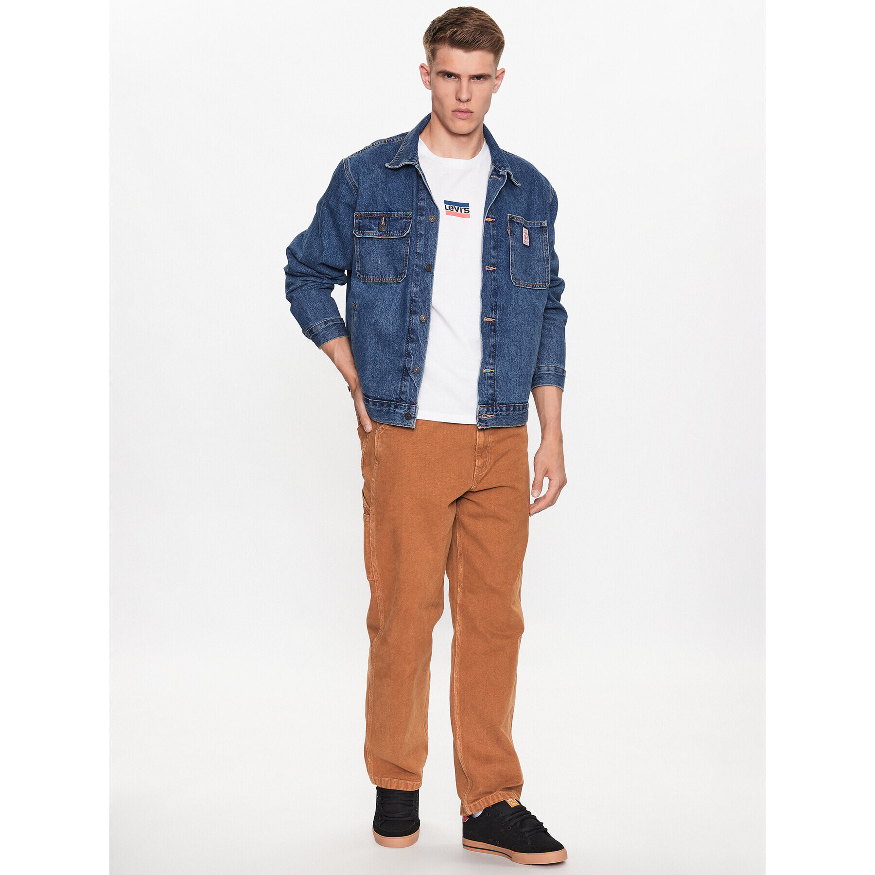 Levi's® Тениска с дълъг ръкав Graphic Mini 36015-0158 Бял Regular Fit - Pepit.bg