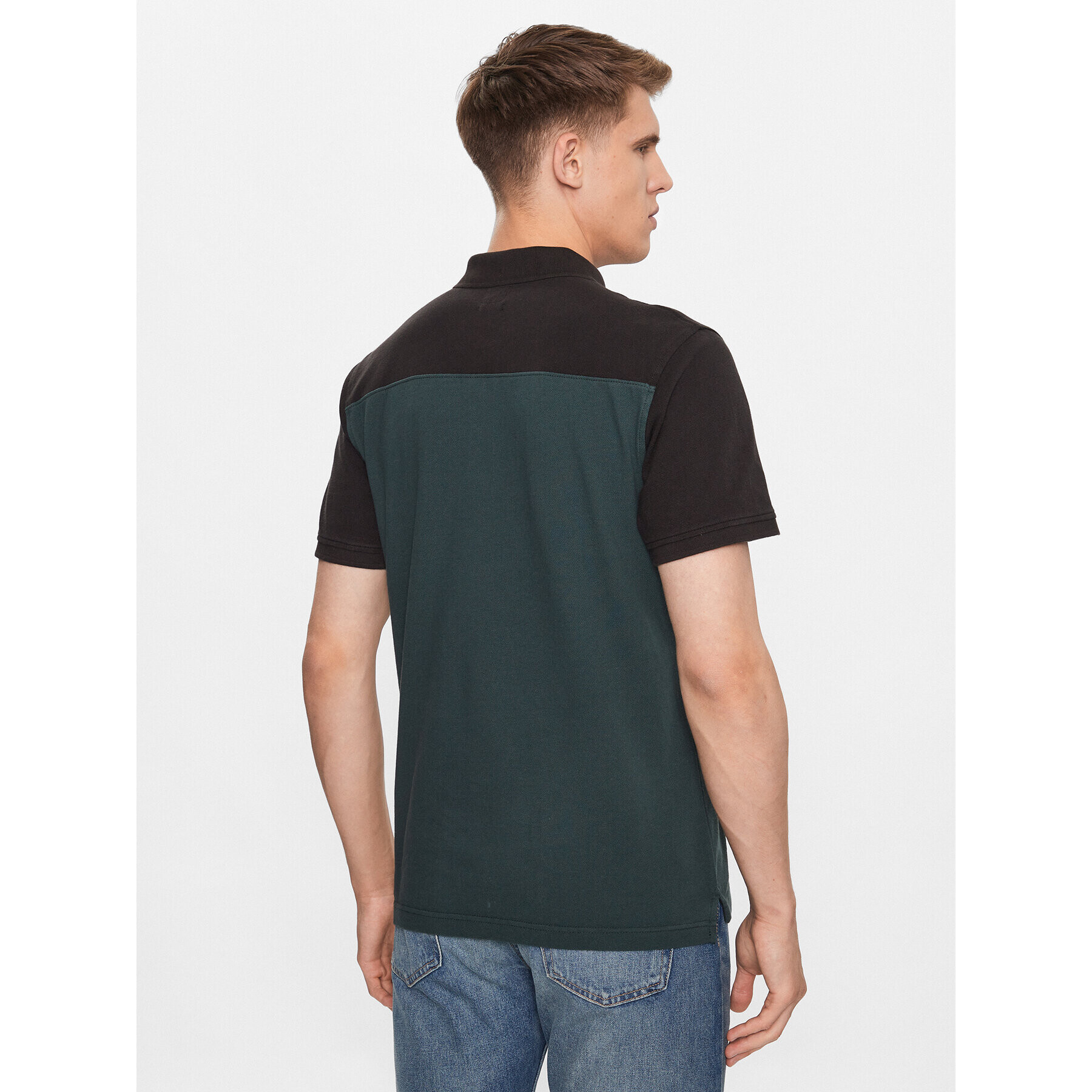 Levi's® Тениска с яка и копчета Colorblock A5800-0000 Зелен Standard Fit - Pepit.bg