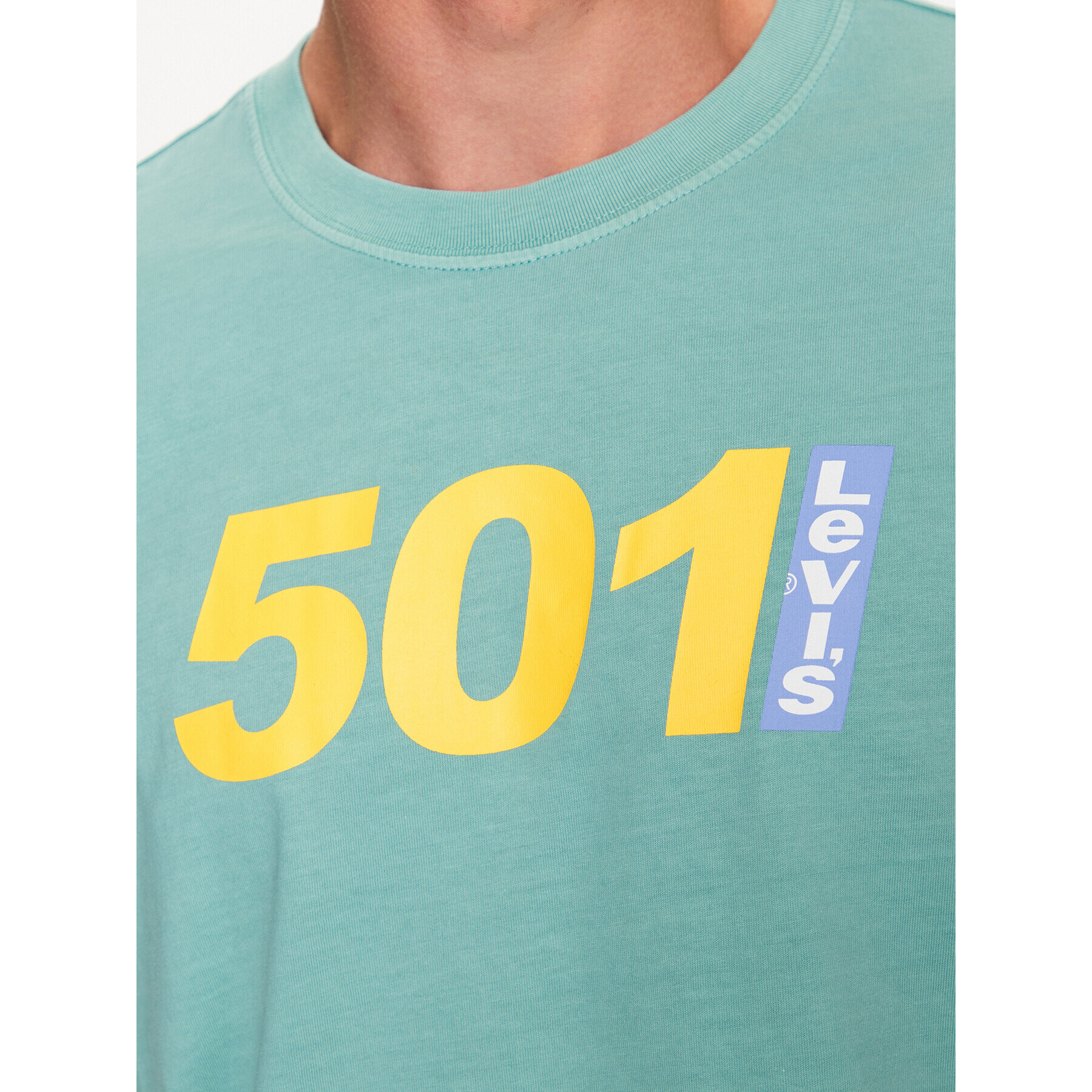 Levi's® Тишърт 501 Logo 87373-0084 Зелен Vintage Fit - Pepit.bg