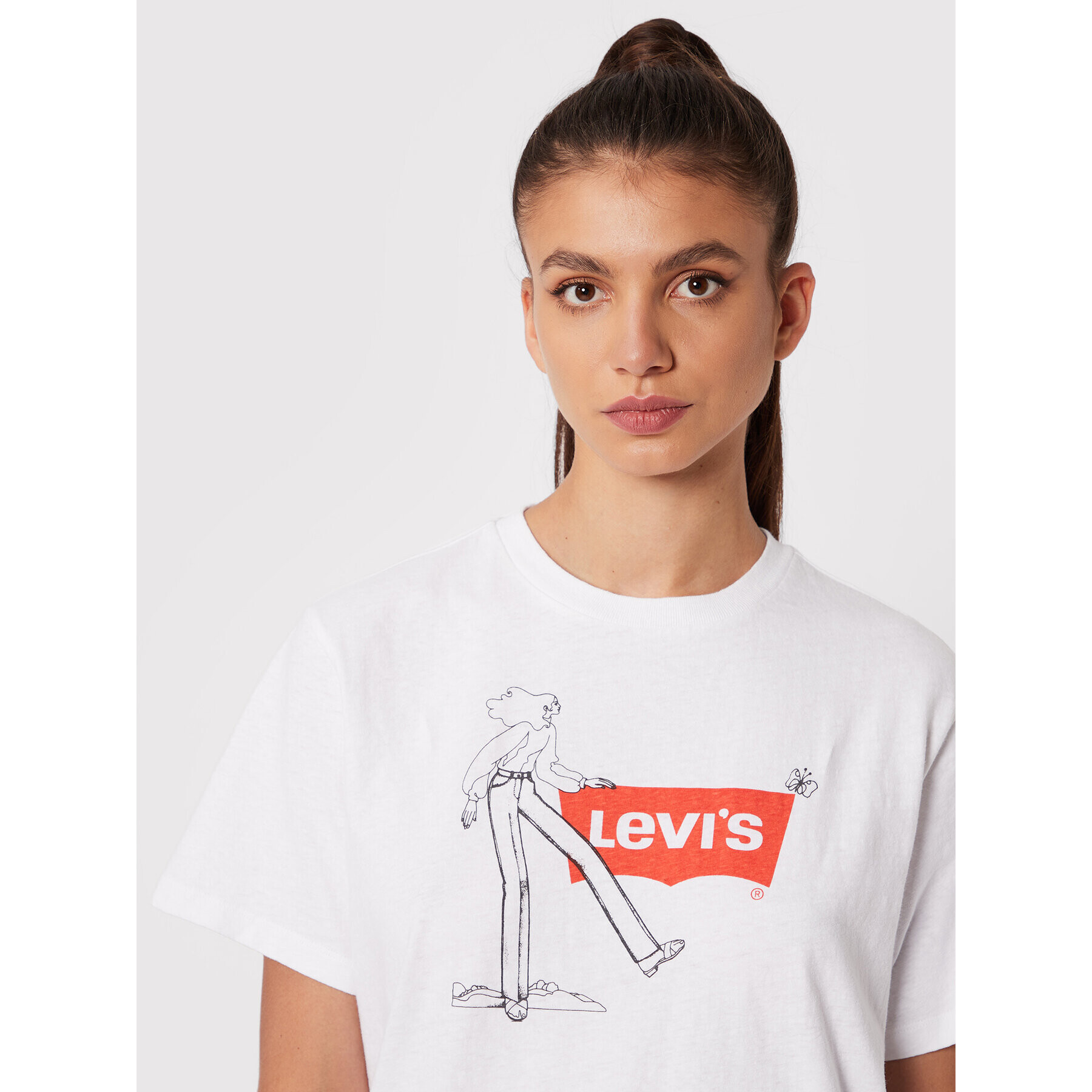 Levi's® Тишърт Graphic Jet A0345-0032 Бял Loose Fit - Pepit.bg