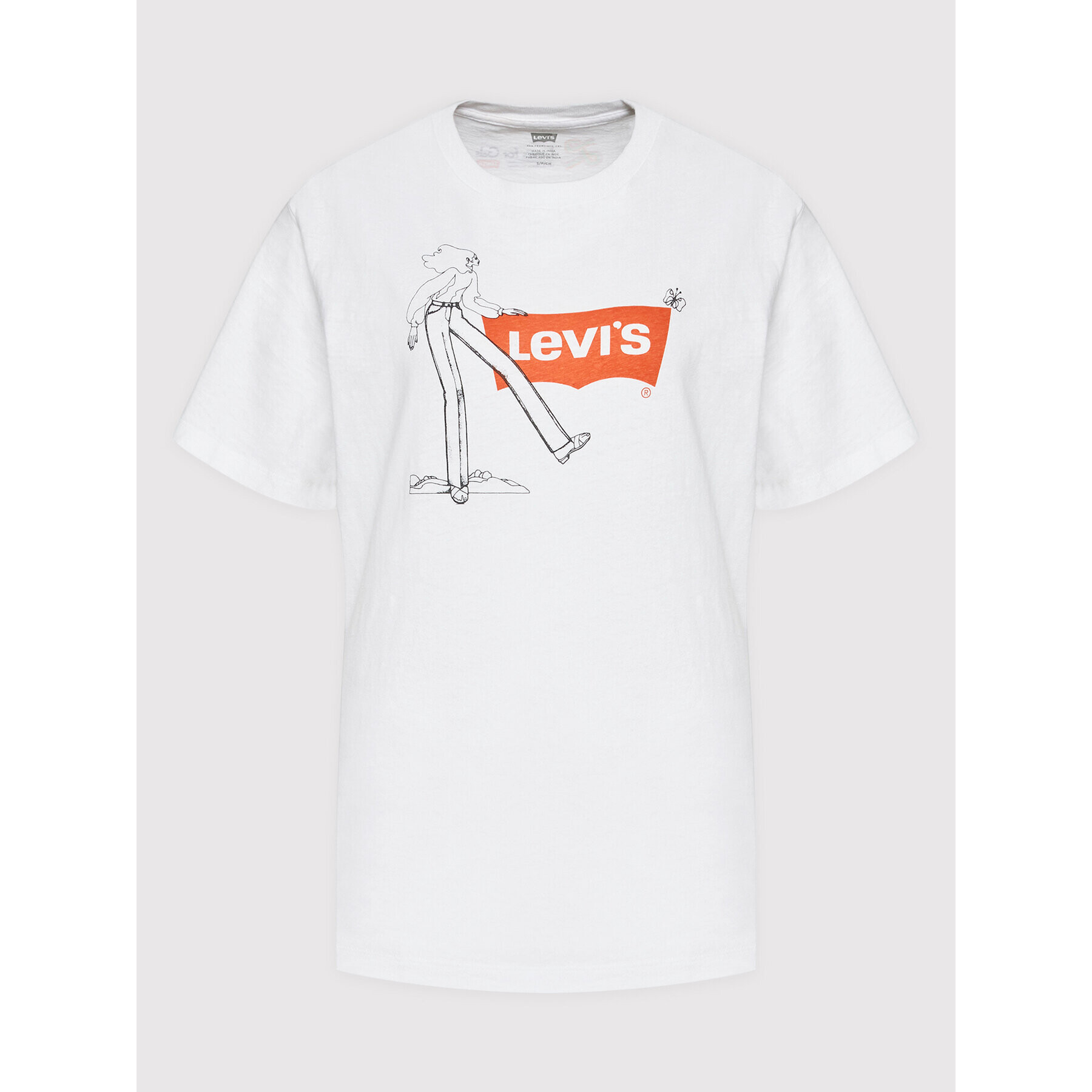 Levi's® Тишърт Graphic Jet A0345-0032 Бял Loose Fit - Pepit.bg