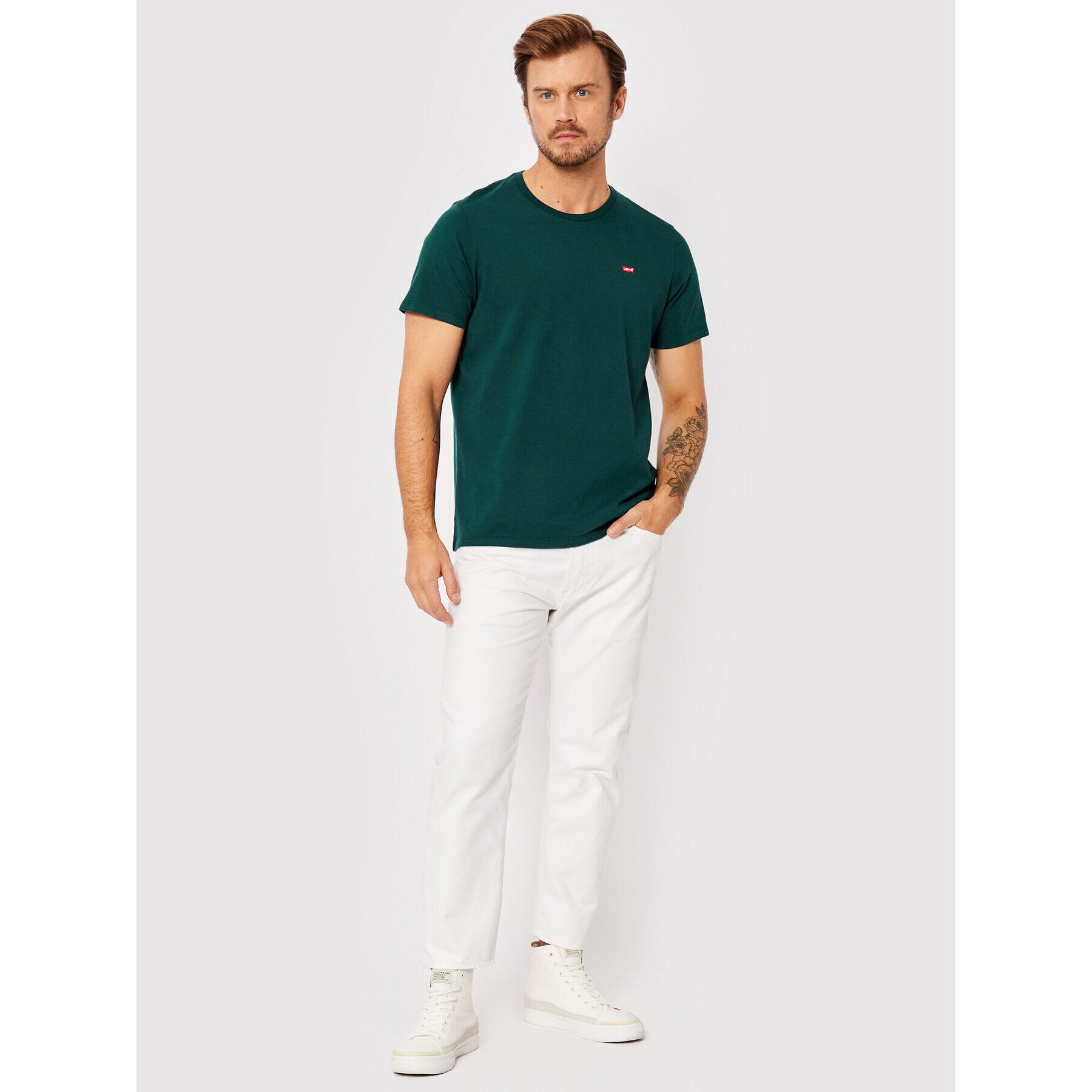 Levi's® Тишърт Original Housemark 56605-0140 Зелен Standard Fit - Pepit.bg