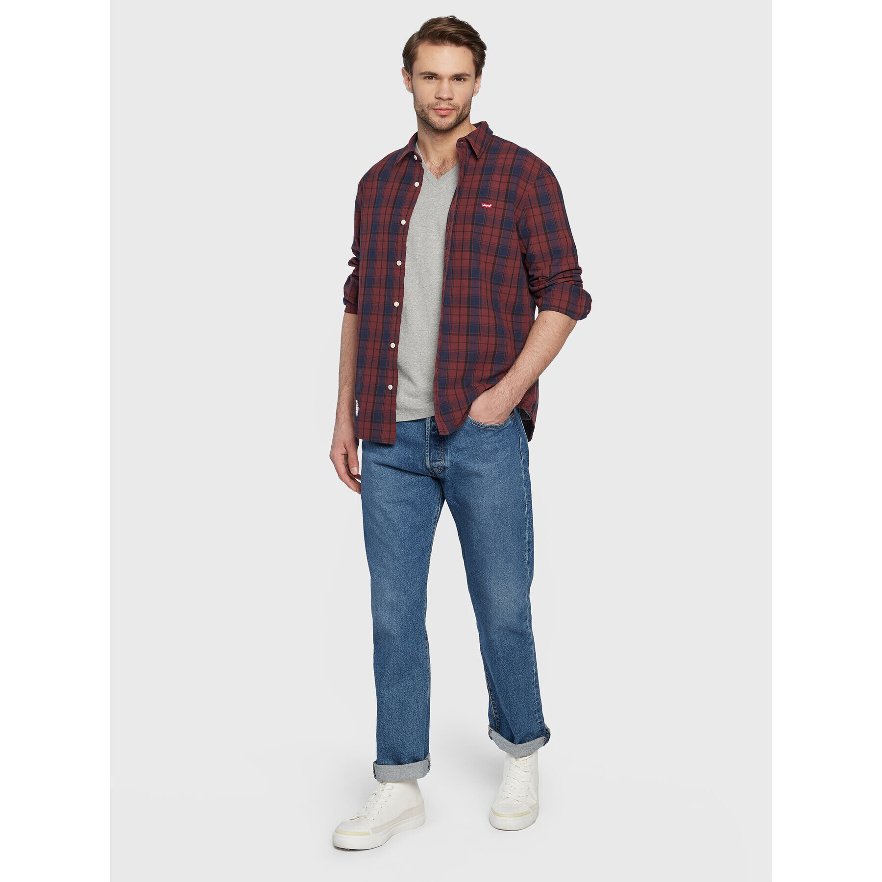 Levi's® Тишърт Original Housemark 85641-0023 Сив Regular Fit - Pepit.bg