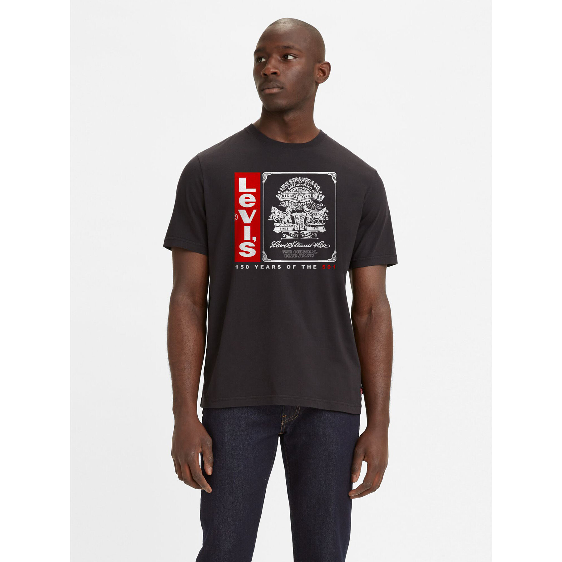 Levi's® Тишърт Ss Tee 501 16143-1221 Черен Relaxed Fit - Pepit.bg