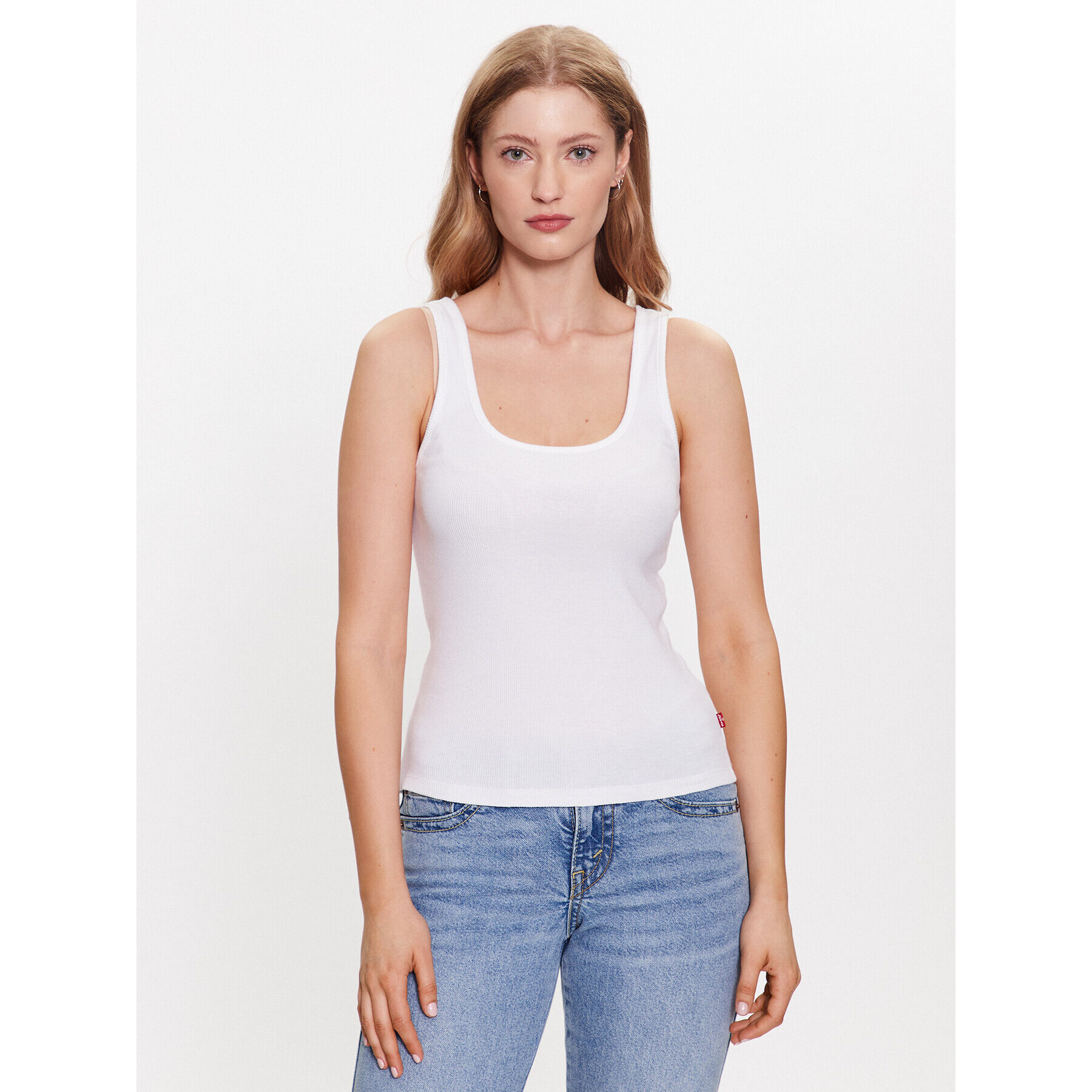 Levi's® топ Essential A5906-0001 Бял Regular Fit - Pepit.bg