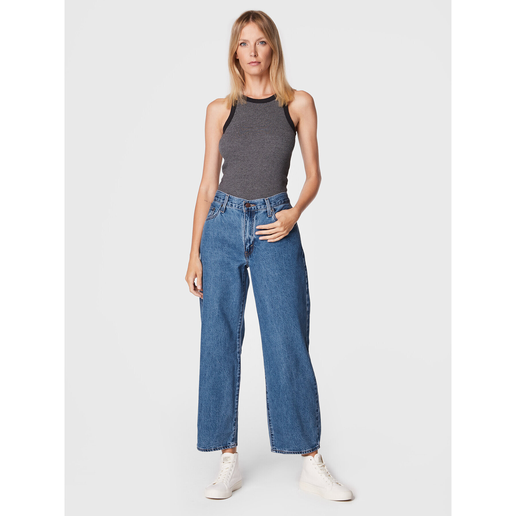 Levi's® топ Racer A3381-0004 Черен Slim Fit - Pepit.bg