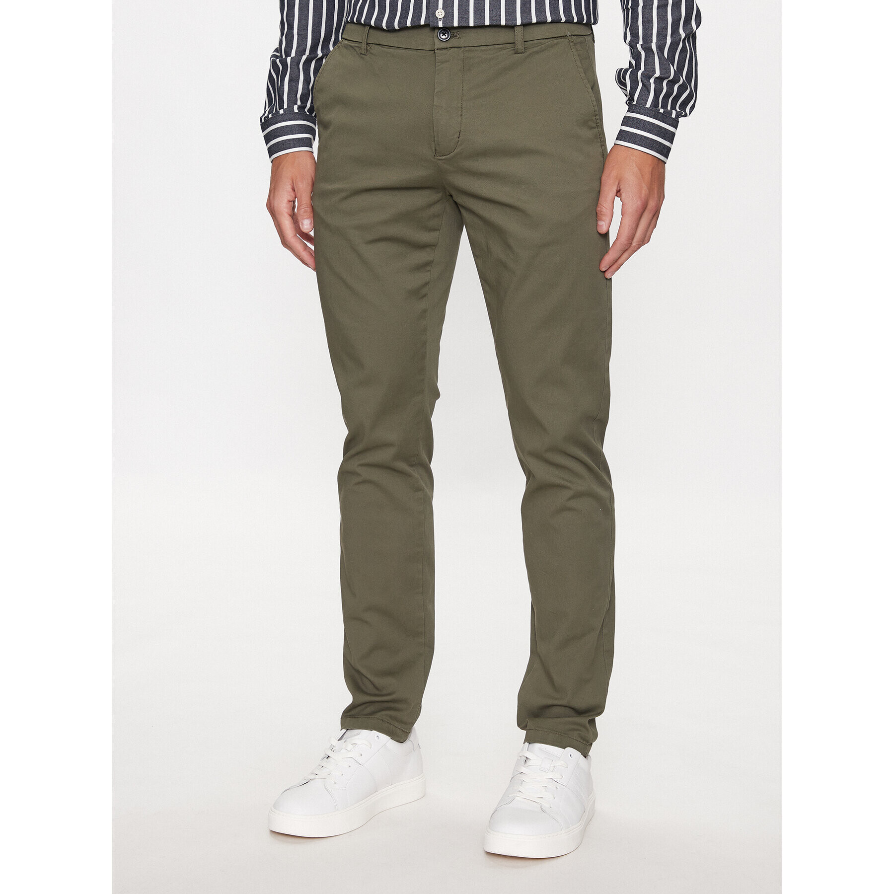 Lindbergh Чино панталони 30-005044 Зелен Slim Fit - Pepit.bg