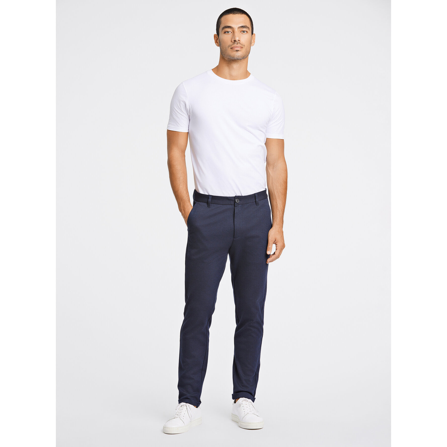 Lindbergh Чино панталони 30-01007A Тъмносин Slim Fit - Pepit.bg