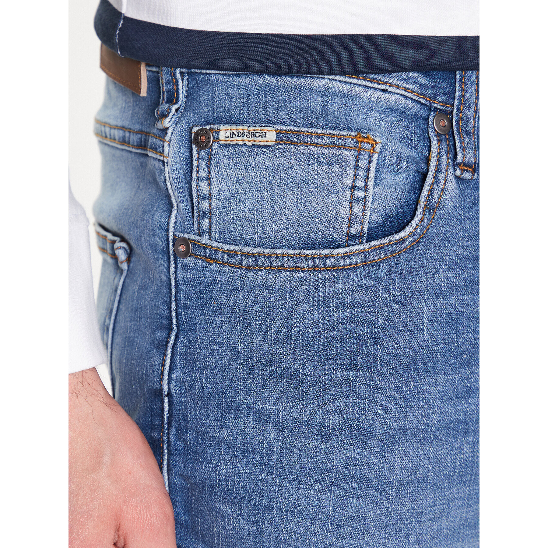 Lindbergh Дънки 30-020000SFB Син Tapered Fit - Pepit.bg