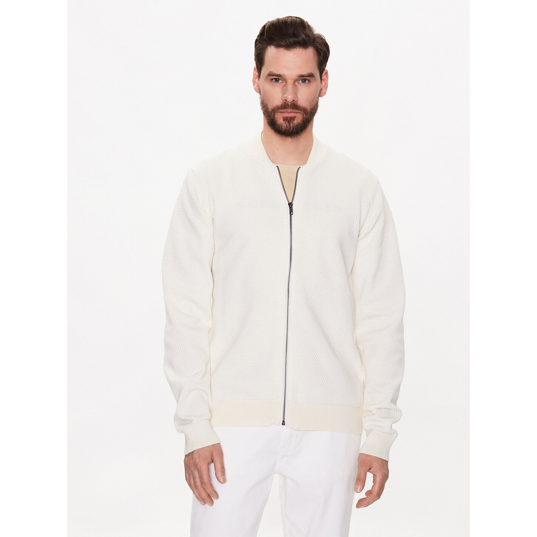 Lindbergh Кардиган 30-804023 Екрю Regular Fit - Pepit.bg