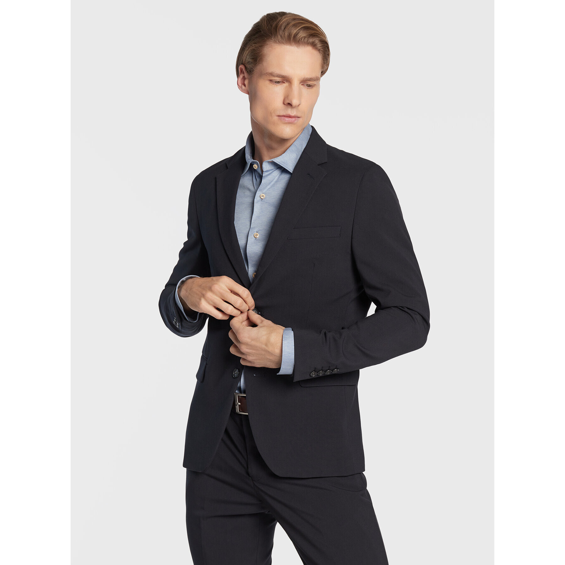 Lindbergh Костюм 30-61040 Тъмносин Slim Fit - Pepit.bg