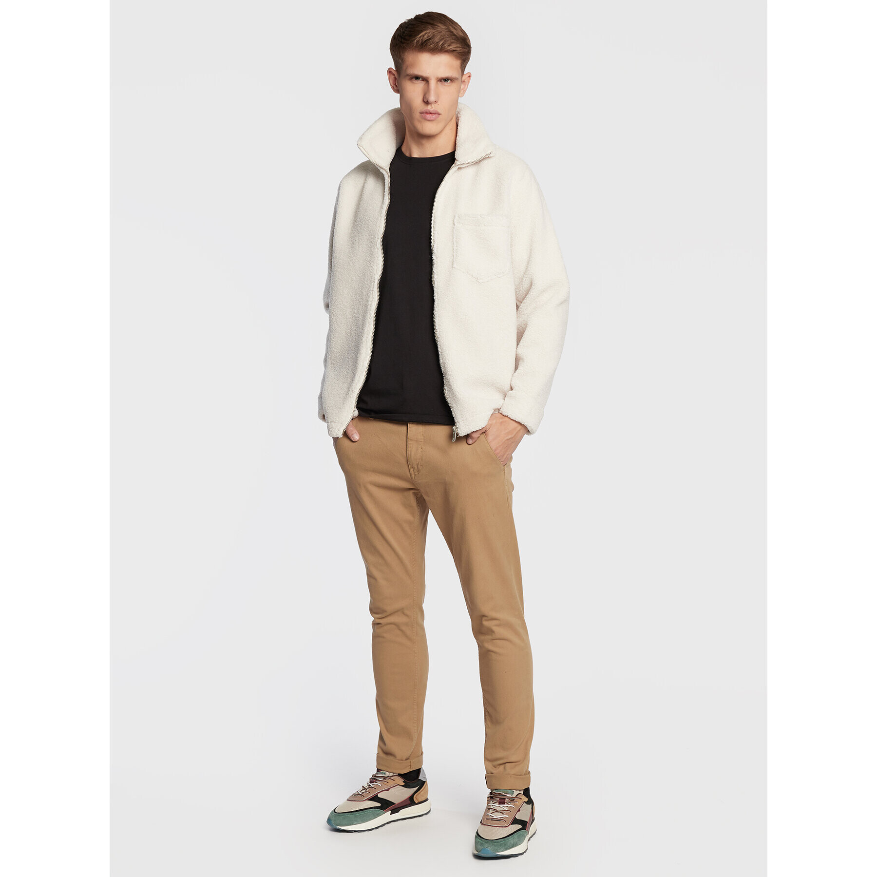Lindbergh Преходно яке 30-301092 Екрю Regular Fit - Pepit.bg