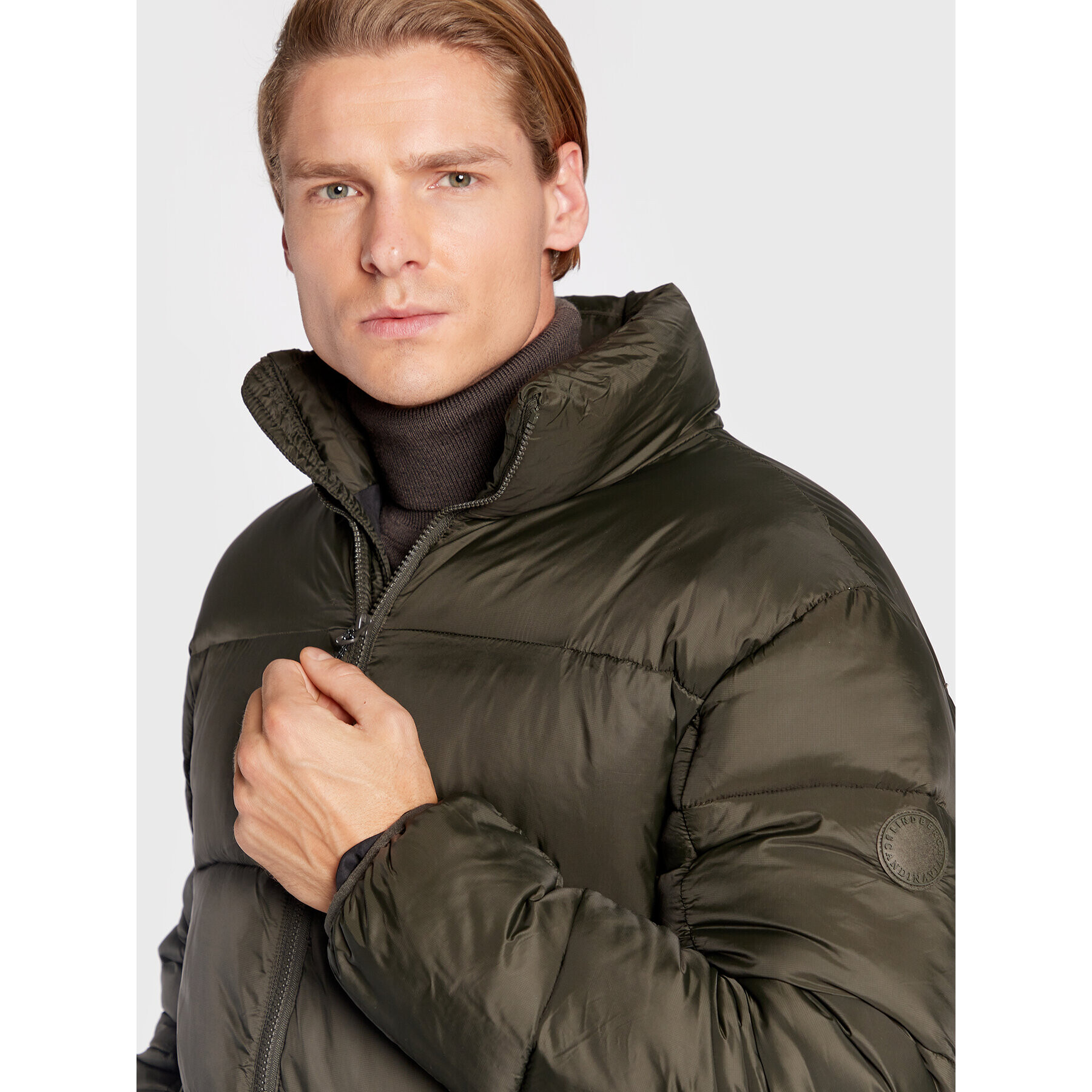 Lindbergh Пухено яке 30-301093 Каки Regular Fit - Pepit.bg