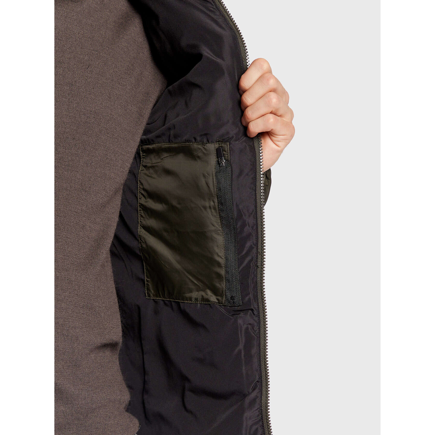 Lindbergh Пухено яке 30-301093 Каки Regular Fit - Pepit.bg
