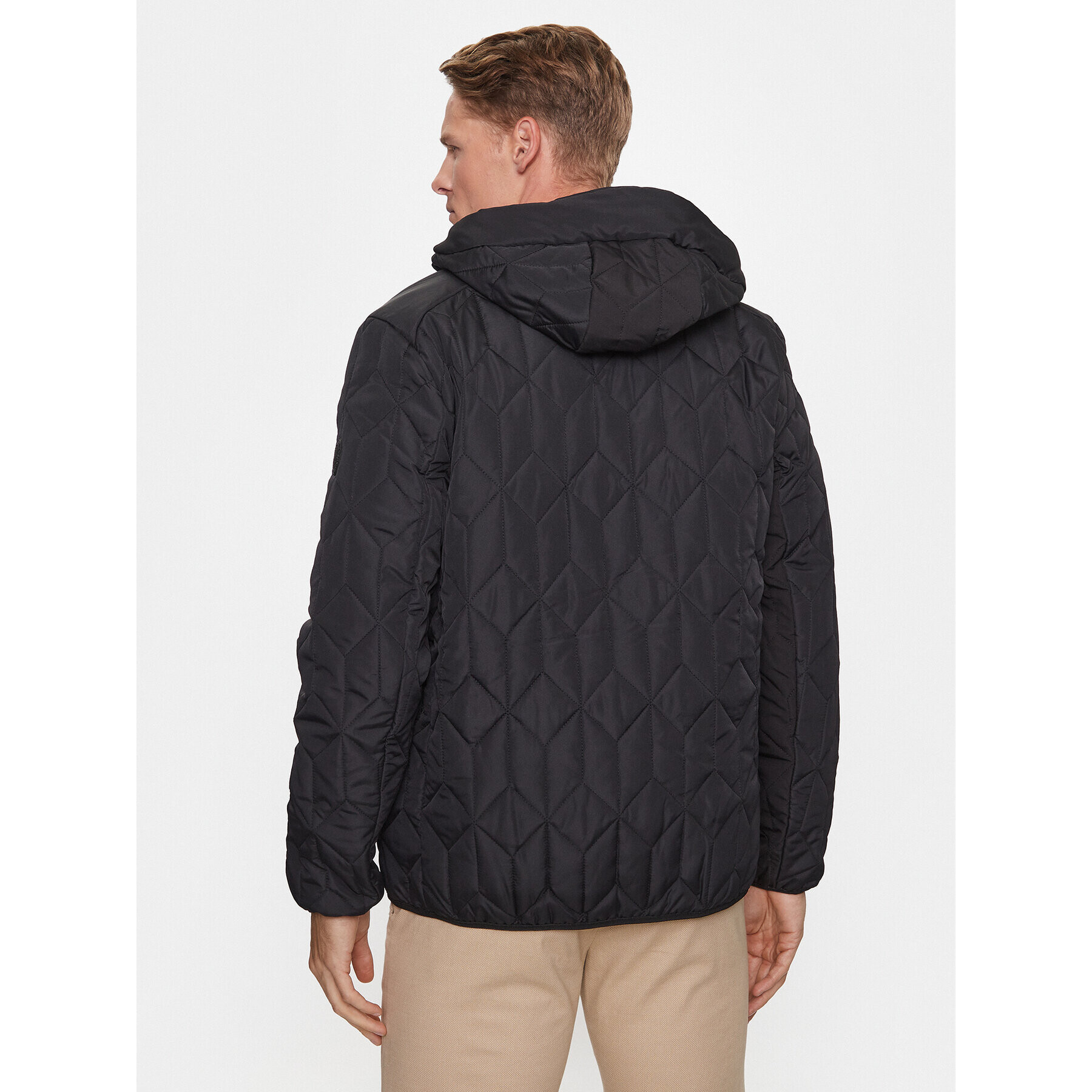 Lindbergh Пухено яке 30-301103 Черен Relaxed Fit - Pepit.bg