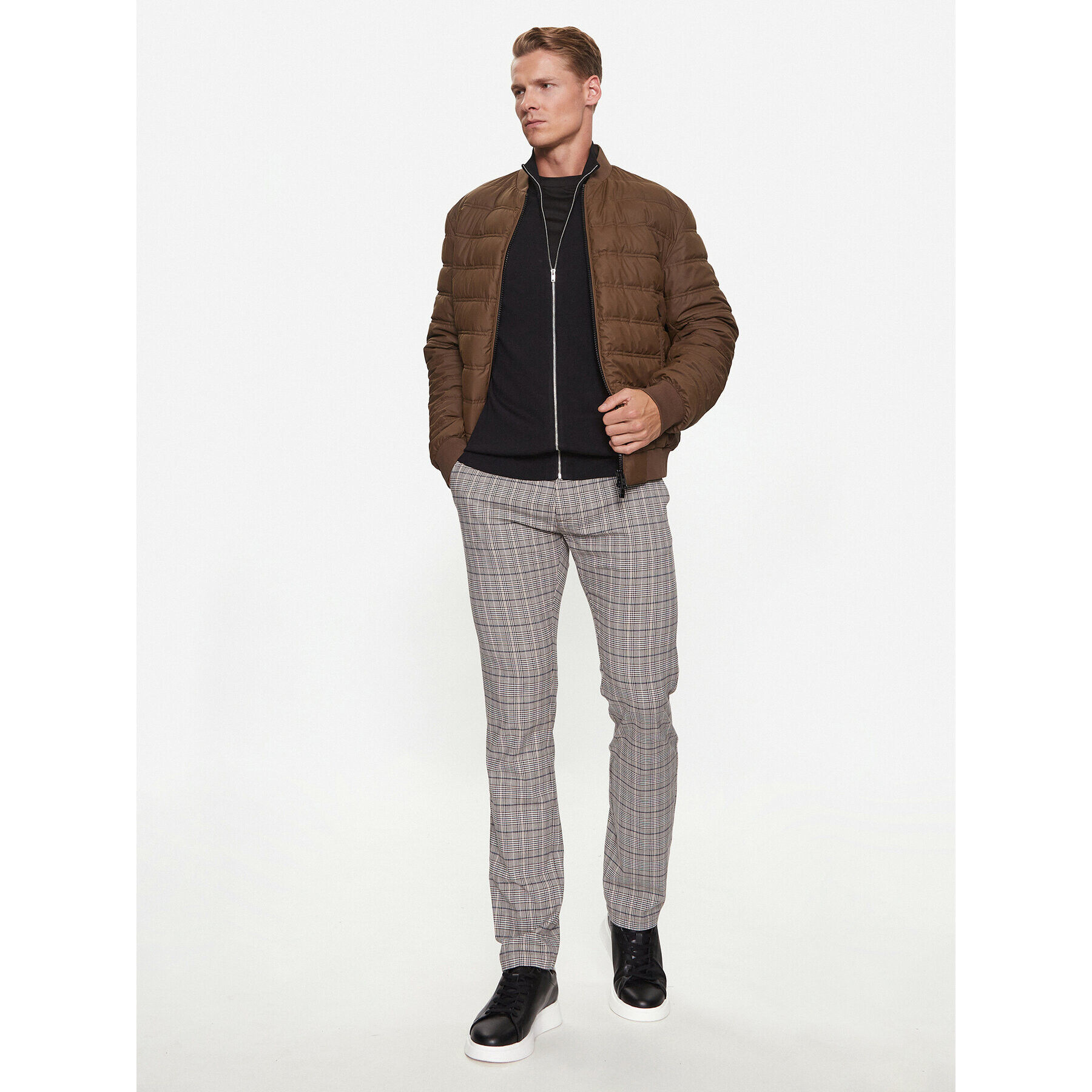 Lindbergh Пуловер 30-800143 Черен Slim Fit - Pepit.bg