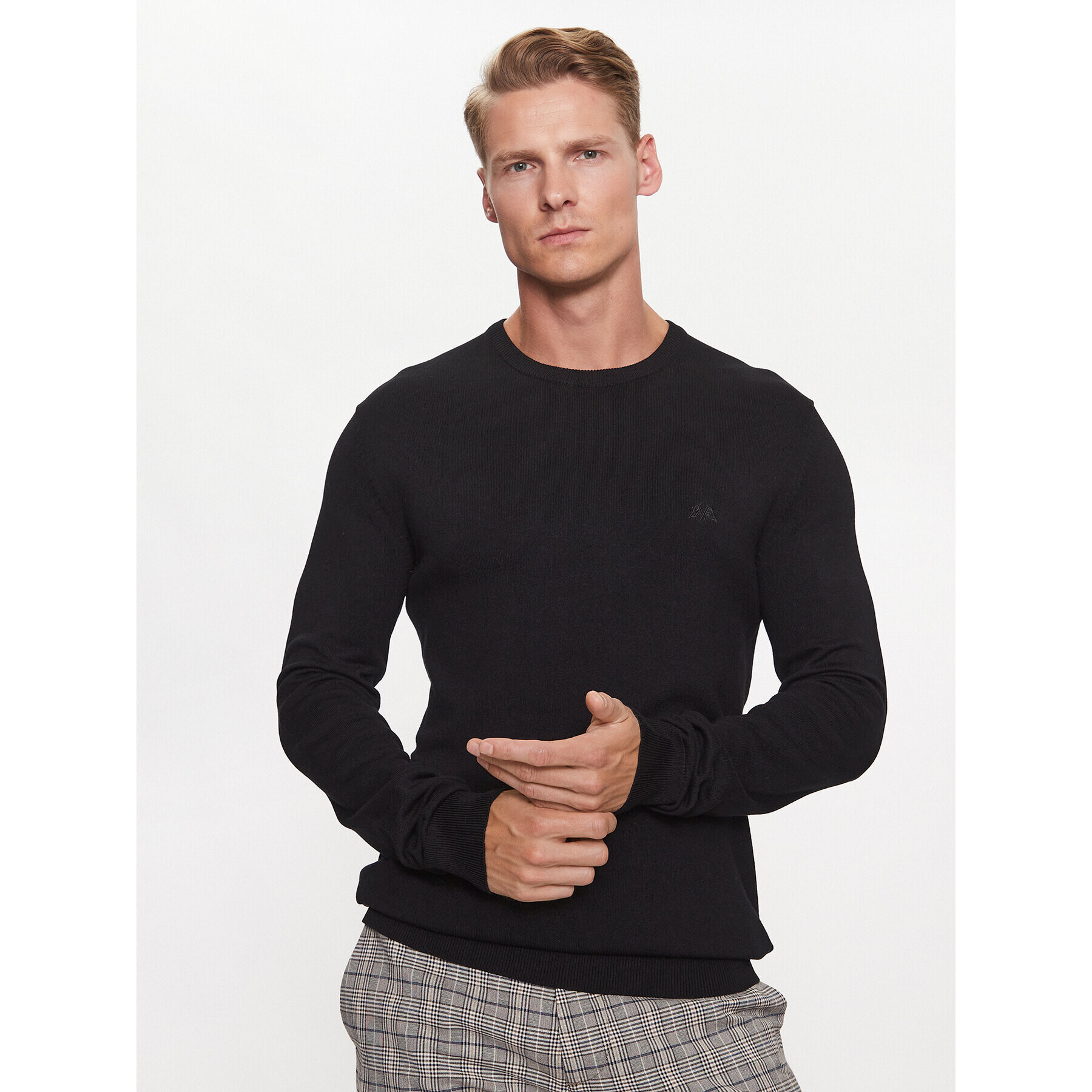 Lindbergh Пуловер 30-80043 Черен Slim Fit - Pepit.bg