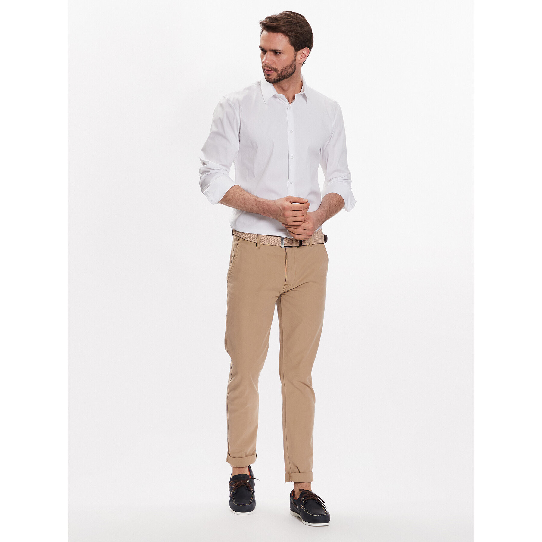 Lindbergh Риза 30-203172 Бял Slim Fit - Pepit.bg