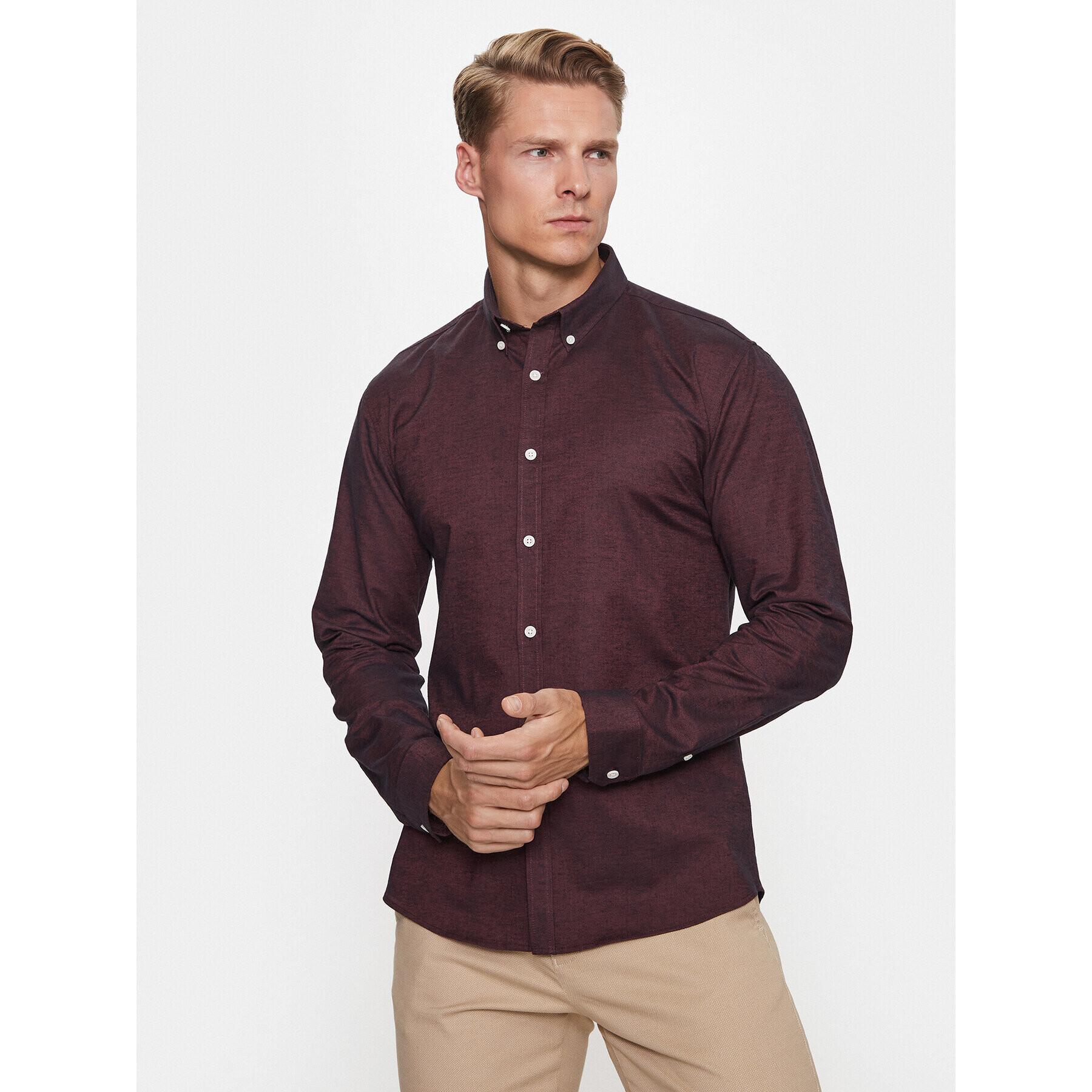 Lindbergh Риза 30-203174 Червен Slim Fit - Pepit.bg