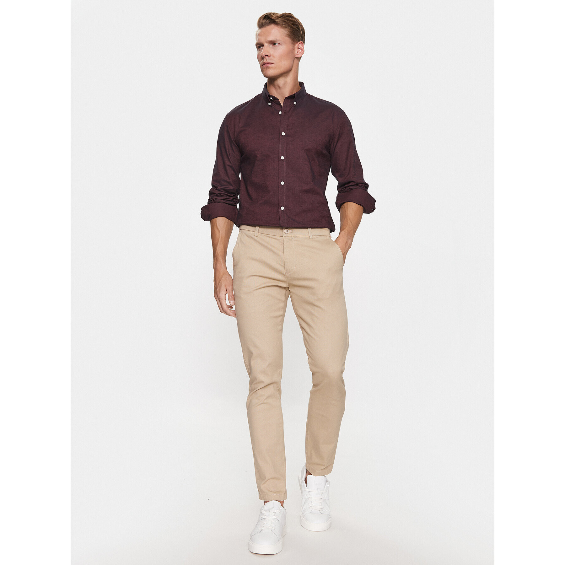 Lindbergh Риза 30-203174 Червен Slim Fit - Pepit.bg